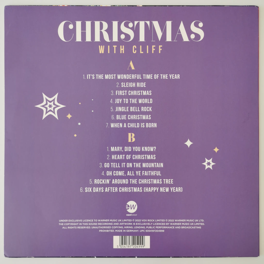 Cliff Richard – Christmas With Cliff White Vinyl LP Record