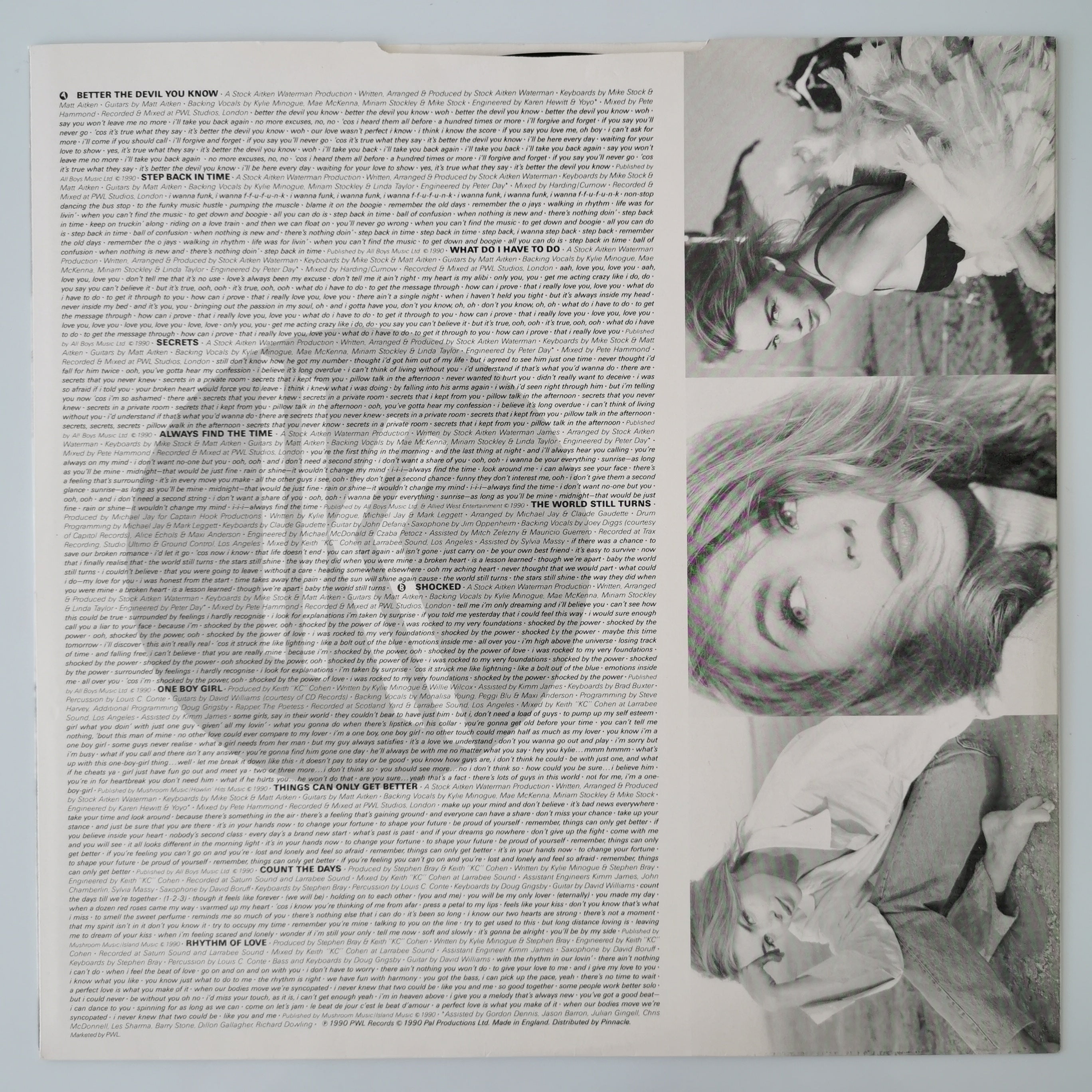 Kylie Minogue Rhythm Of Love Vinyl LP Record