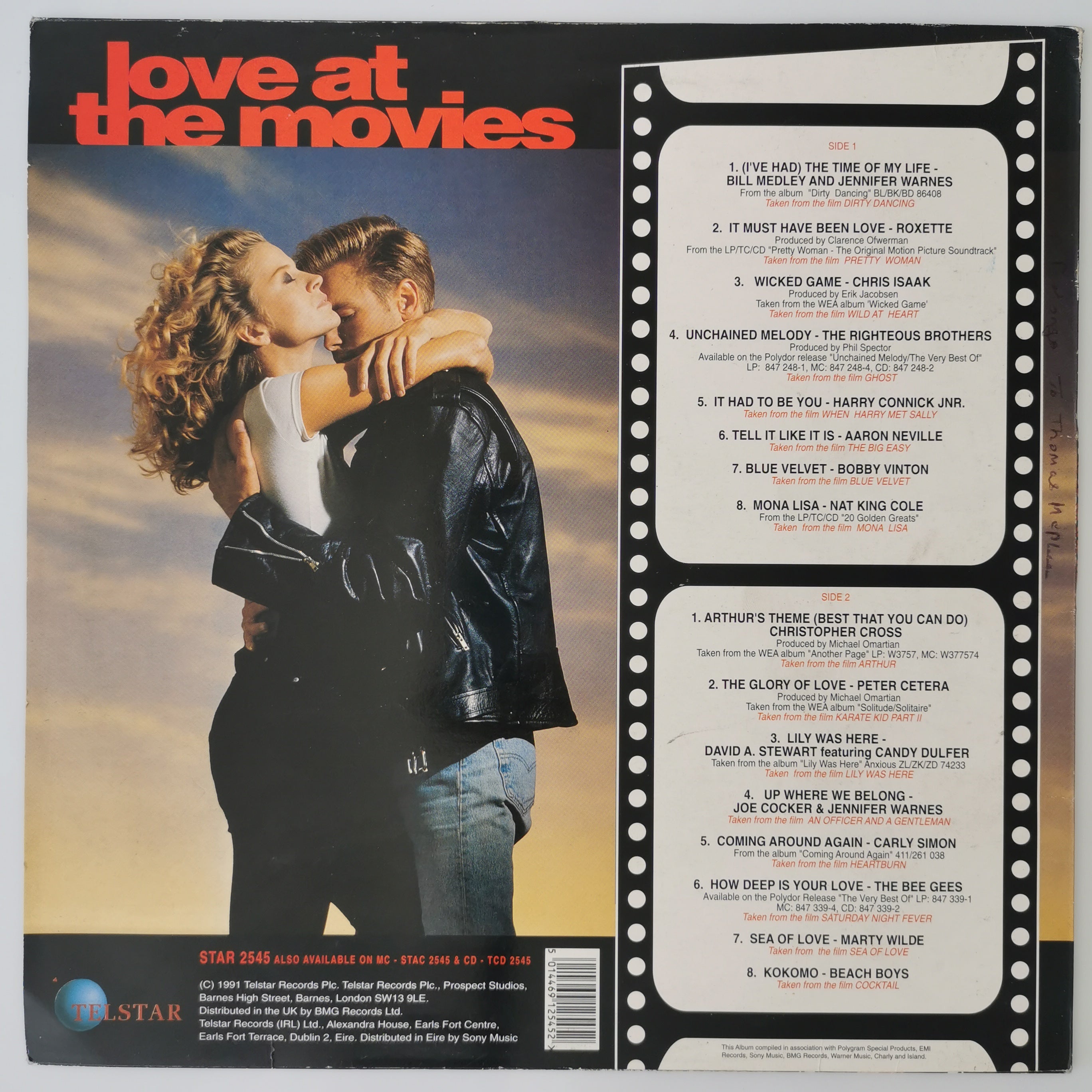 Various – Love At The Movies Vinyl LP Record