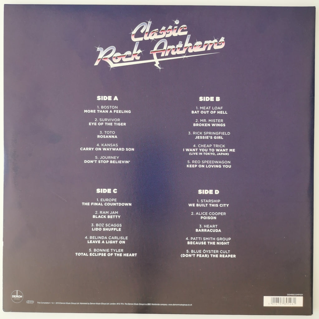 Classic Rock Anthems Double Vinyl LP Record 180g
