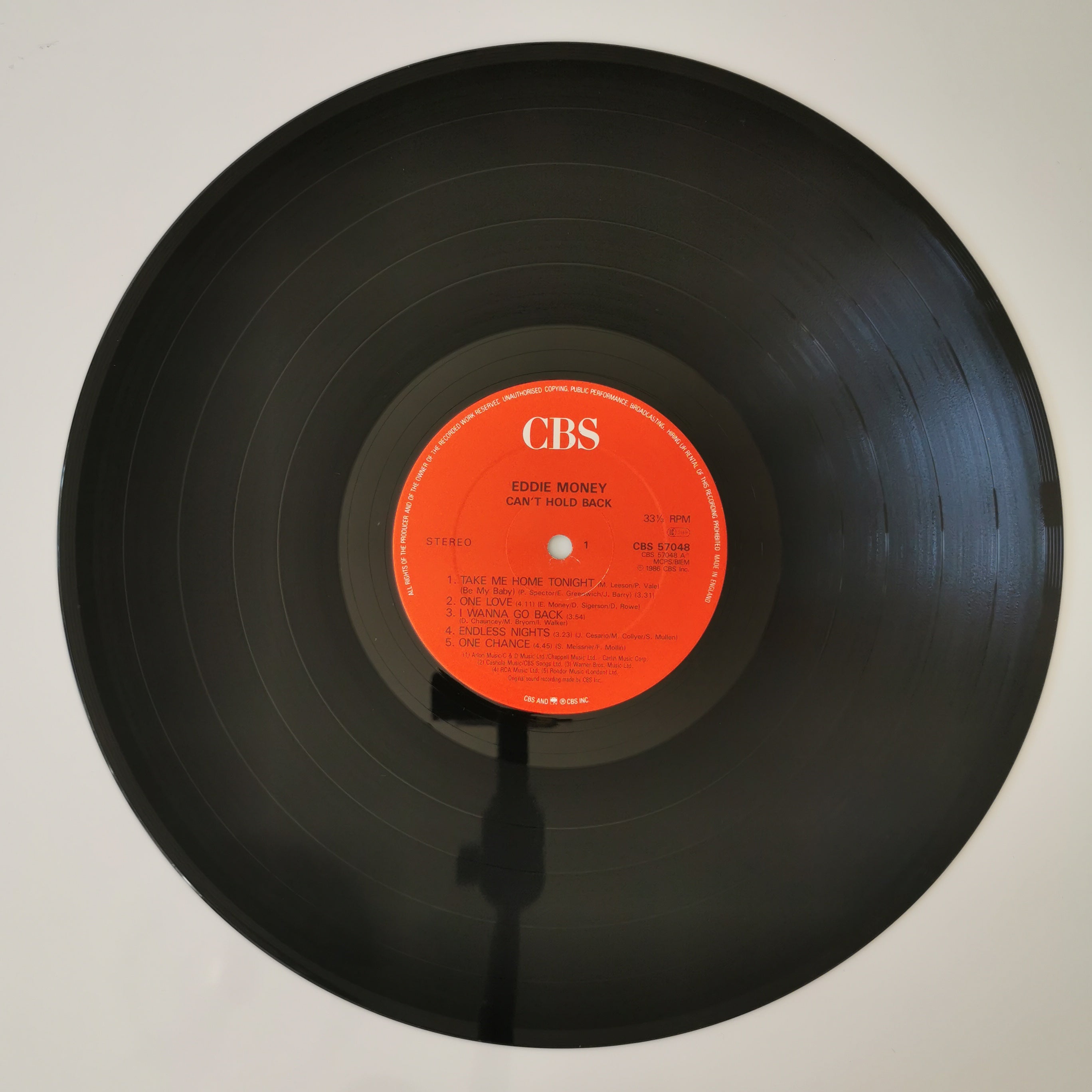Eddie Money – Can't Hold Back Vinyl LP