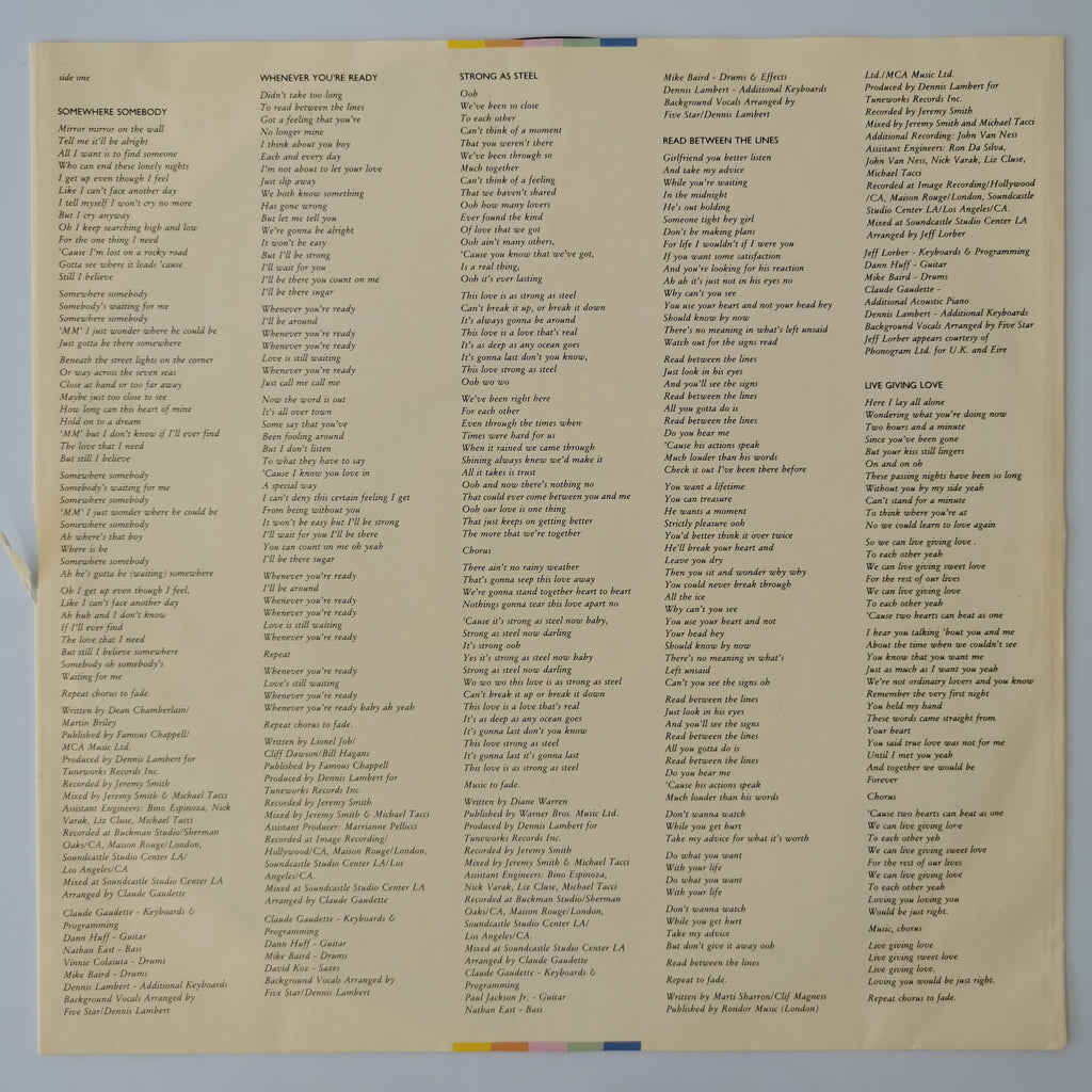 Five Star – Between The Lines Vinyl LP