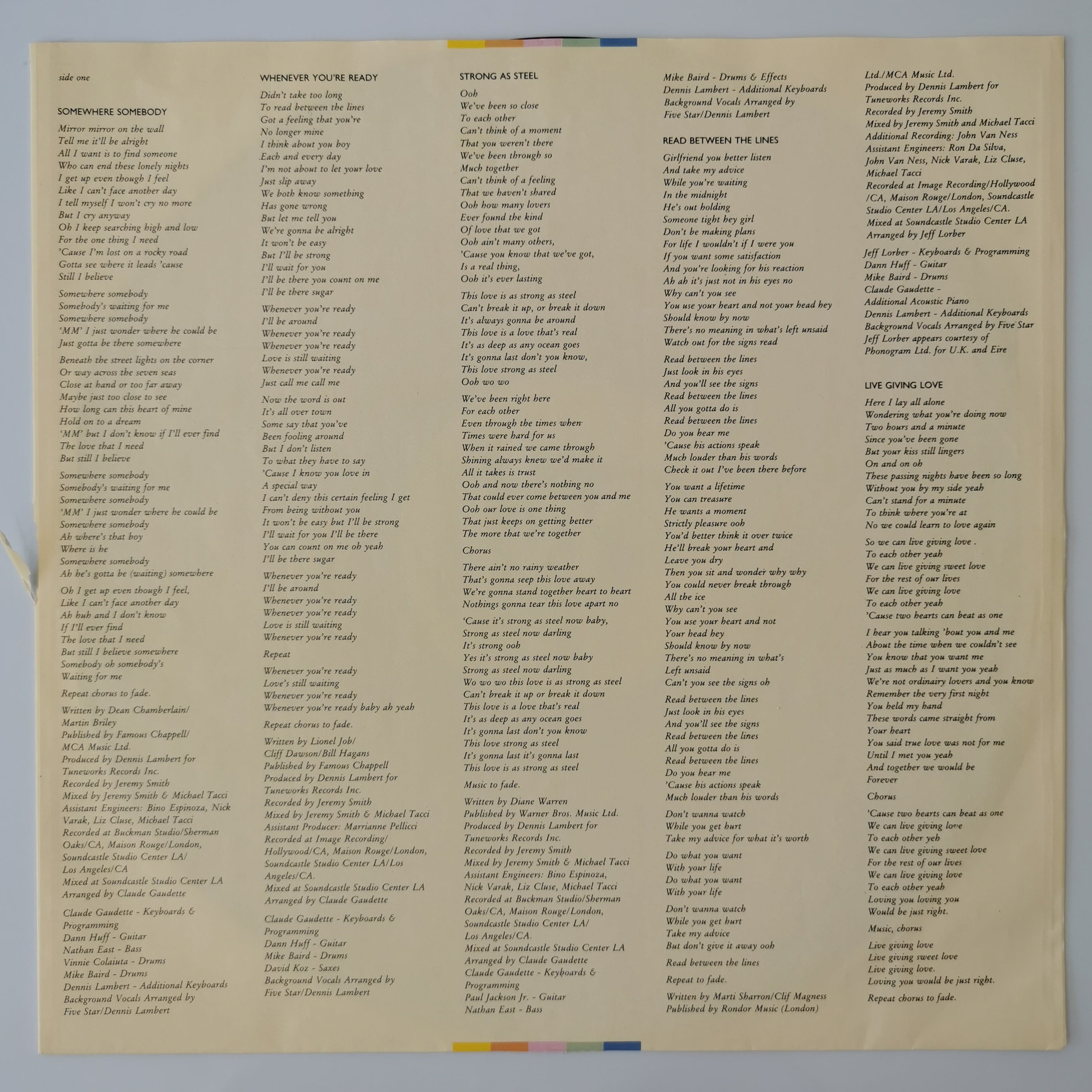 Five Star – Between The Lines Vinyl LP