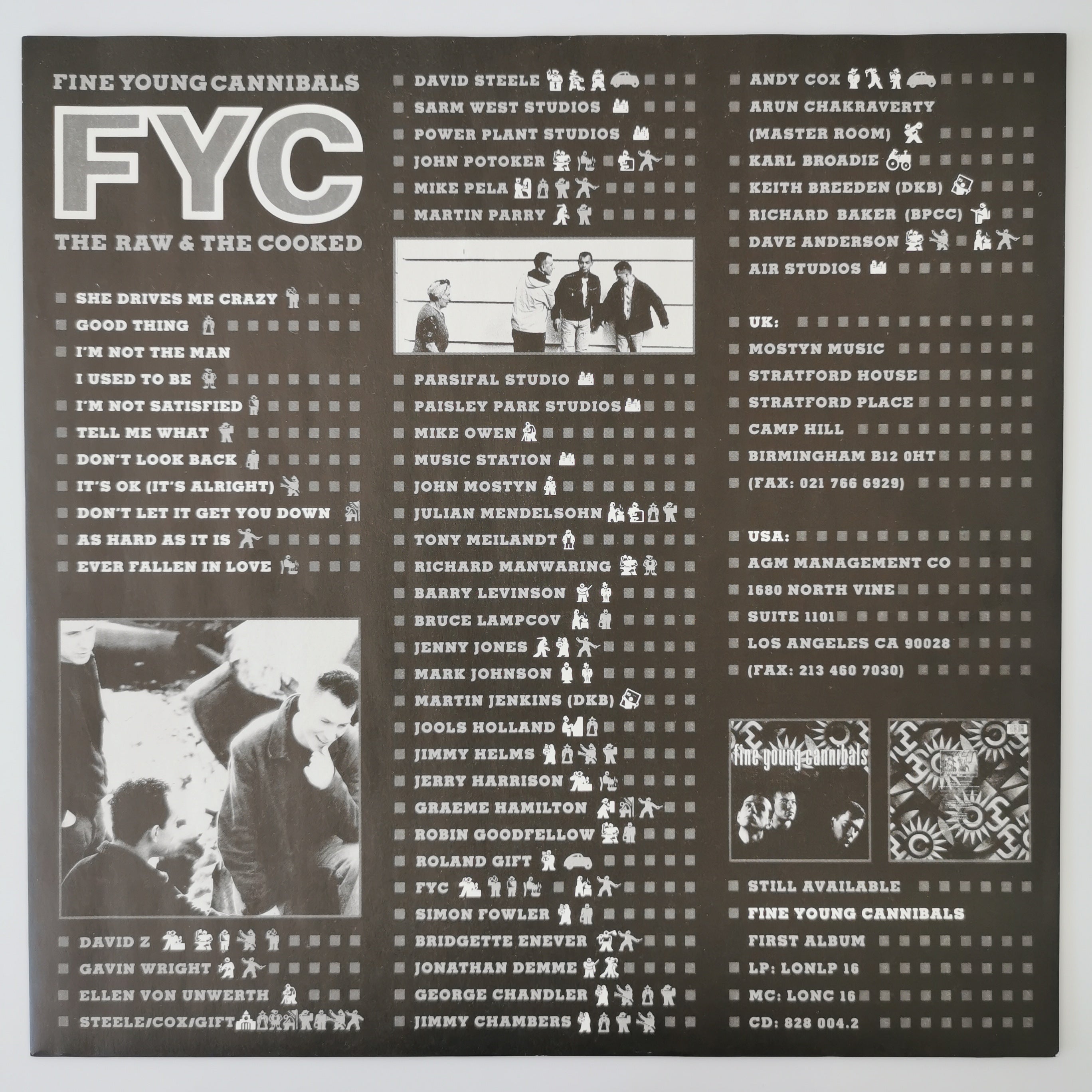 Fine Young Cannibals - The Raw & The Cooked Vinyl LP