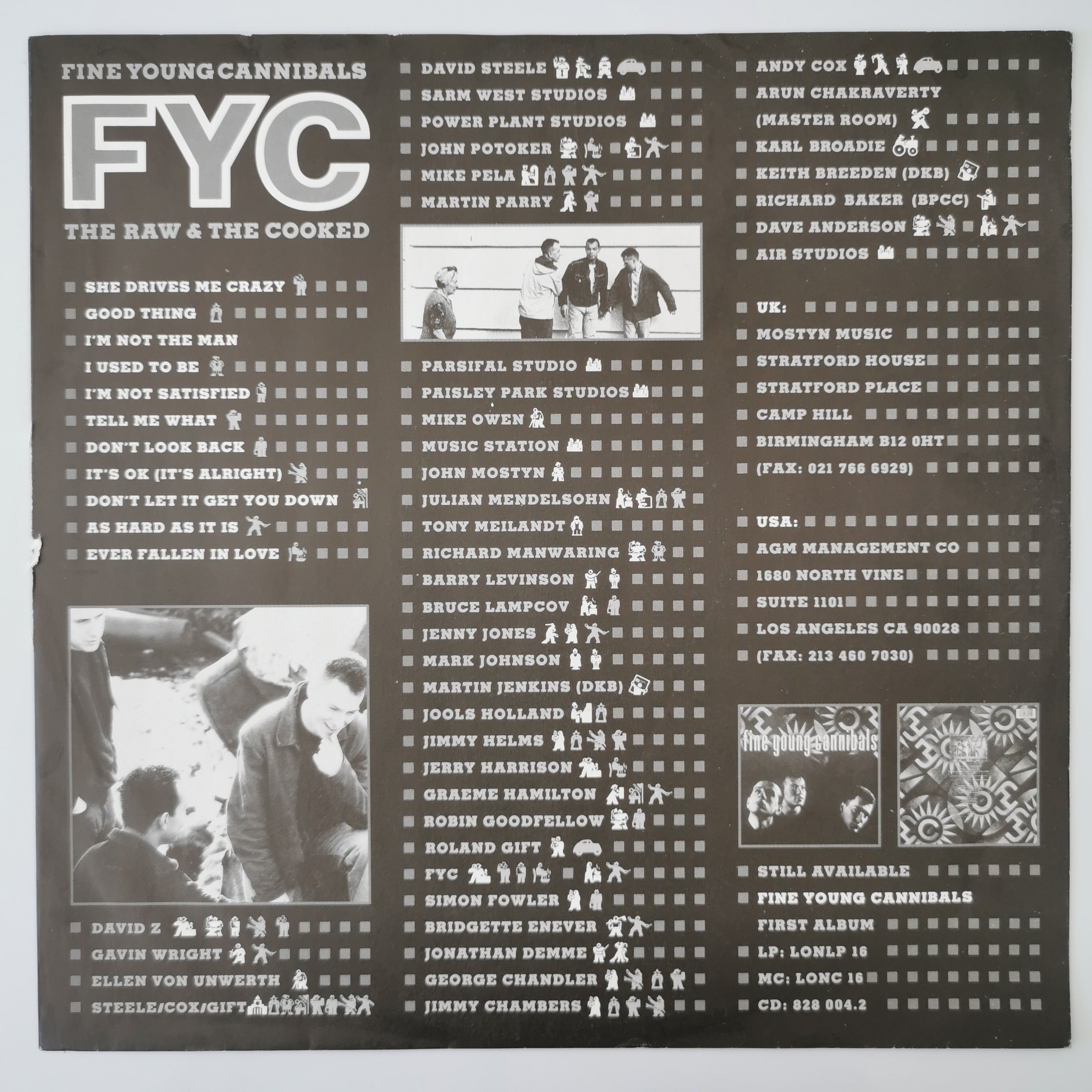 Fine Young Cannibals - The Raw & The Cooked Vinyl LP