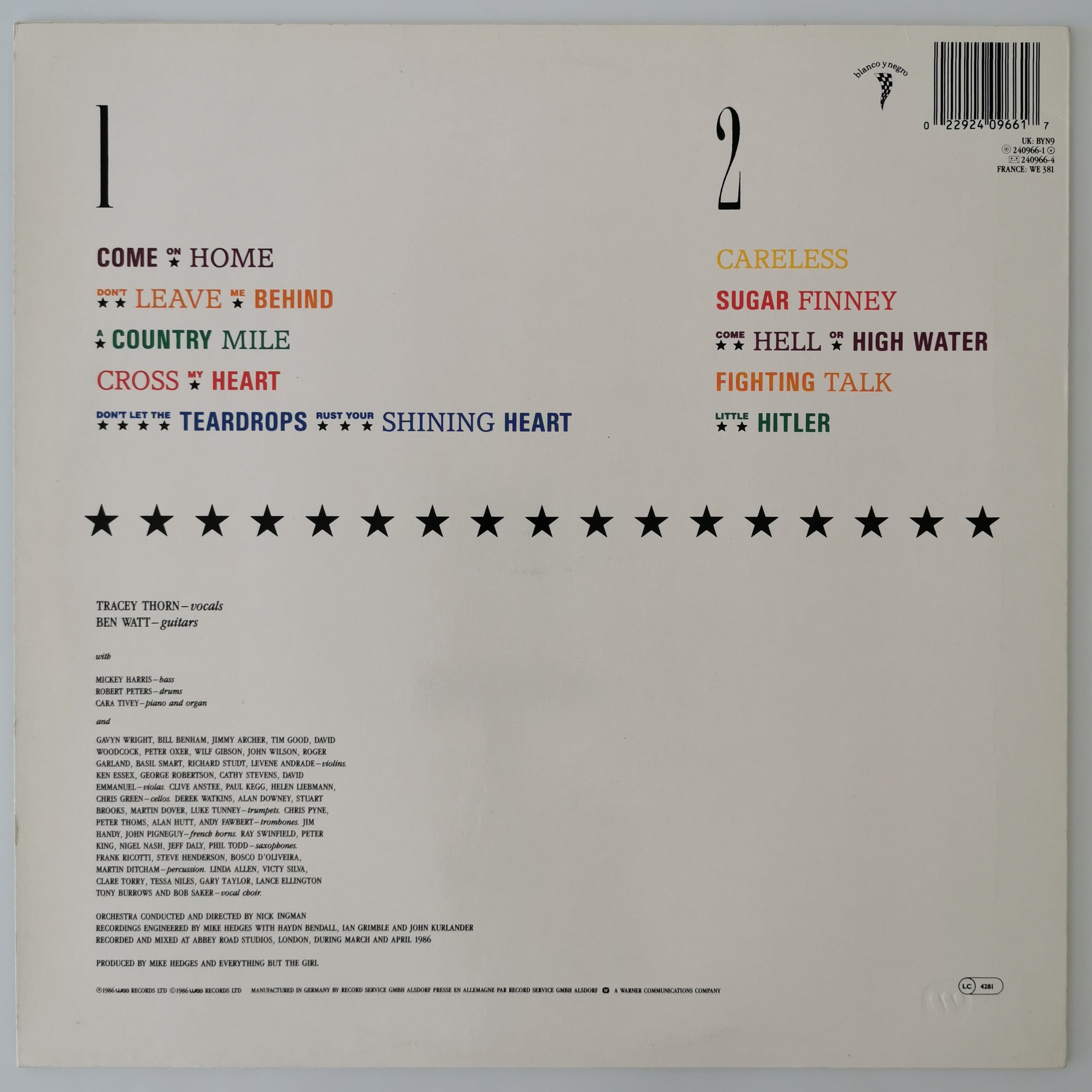 Everything But The Girl Baby, The Stars Shine Bright Vinyl LP