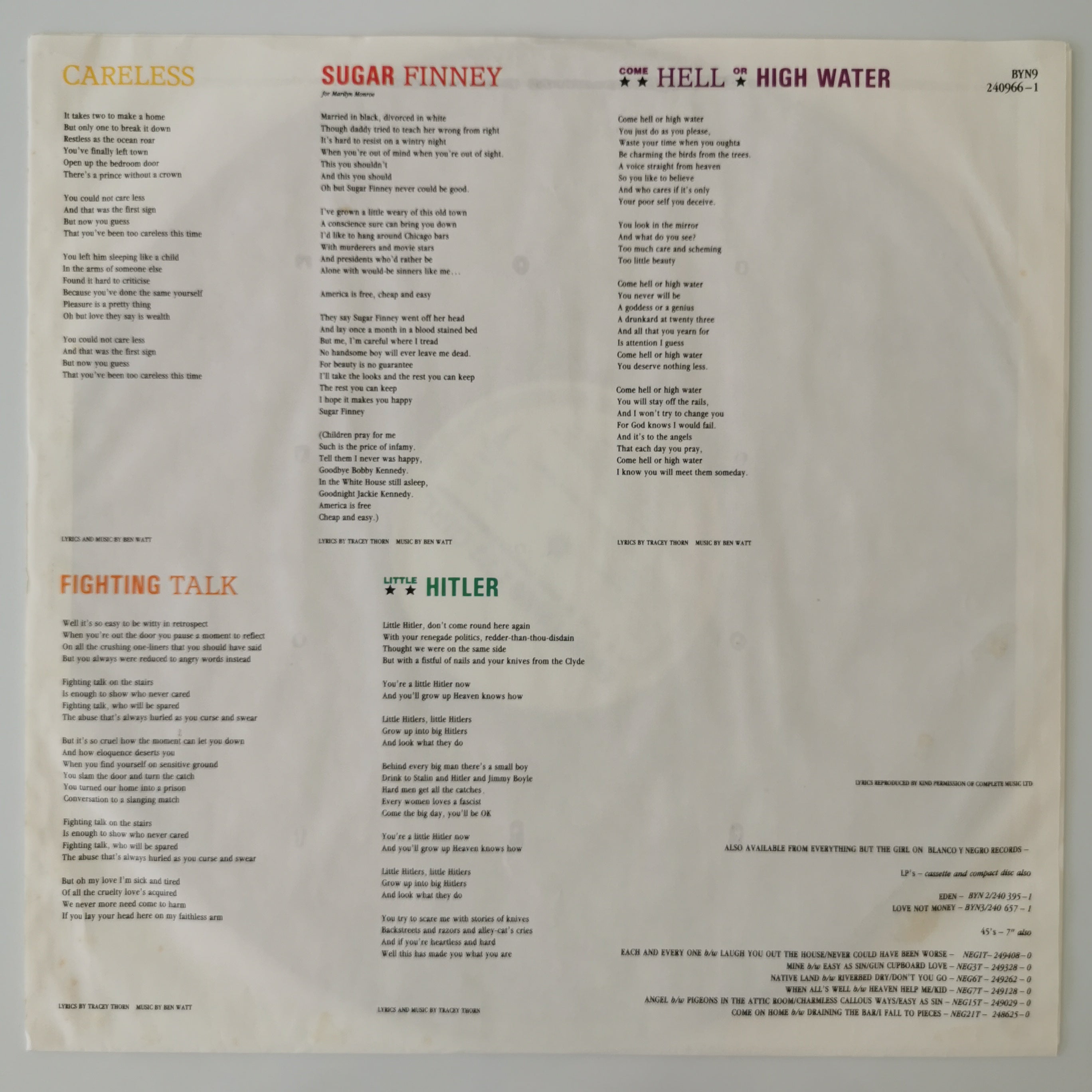 Everything But The Girl Baby, The Stars Shine Bright Vinyl LP