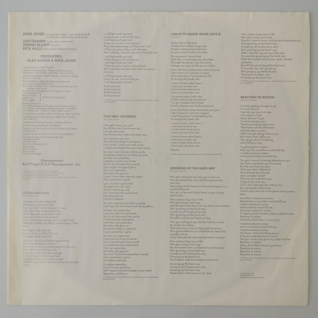 Foreigner – Agent Provocateur Vinyl LP
