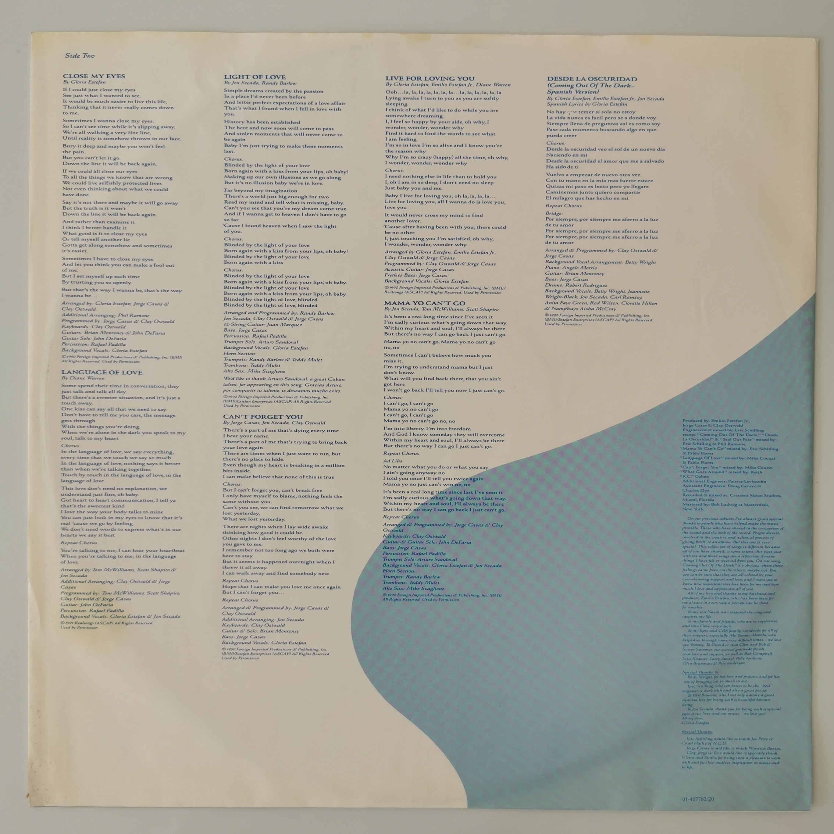 Gloria Estefan Into The Light Vinyl LP