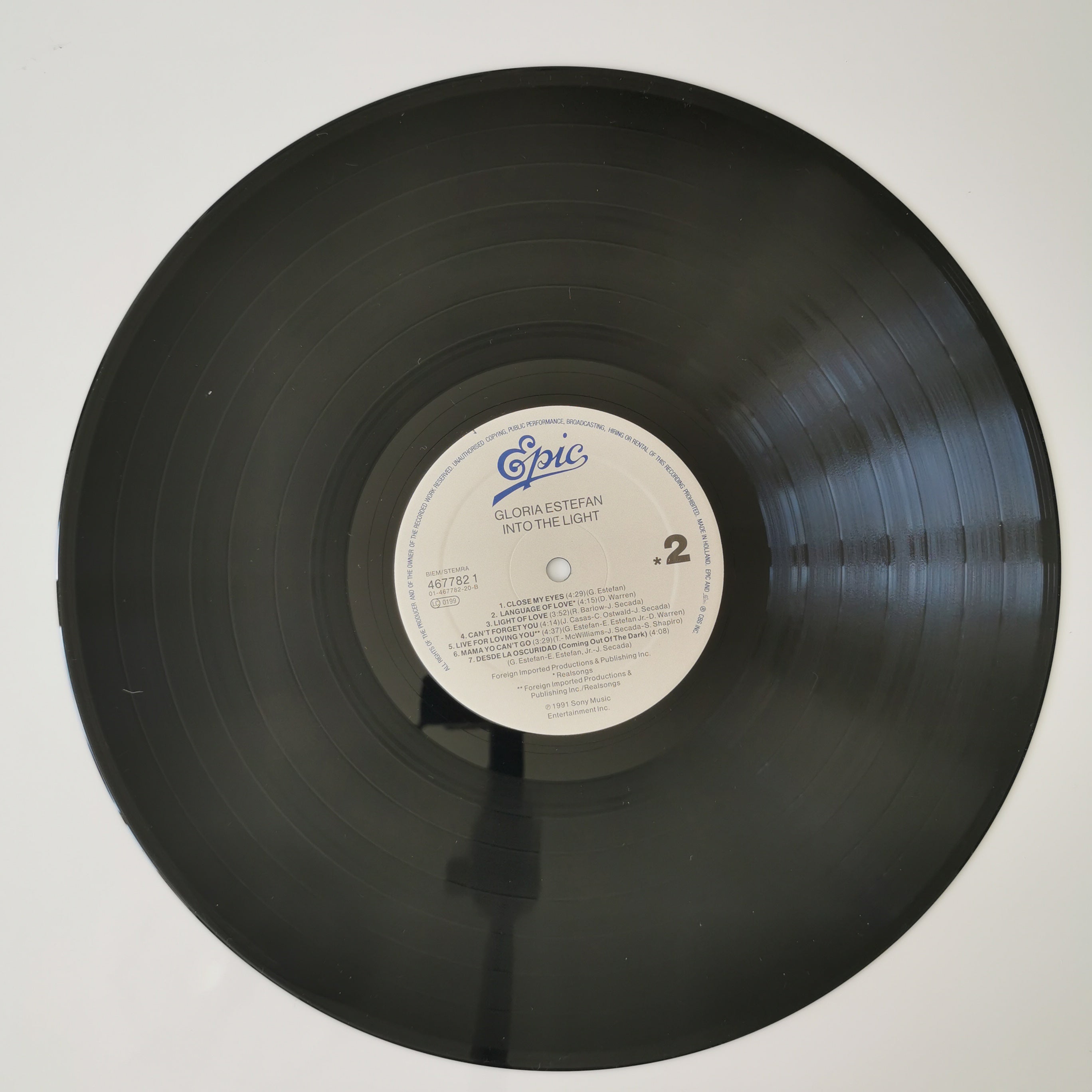 Gloria Estefan Into The Light Vinyl LP