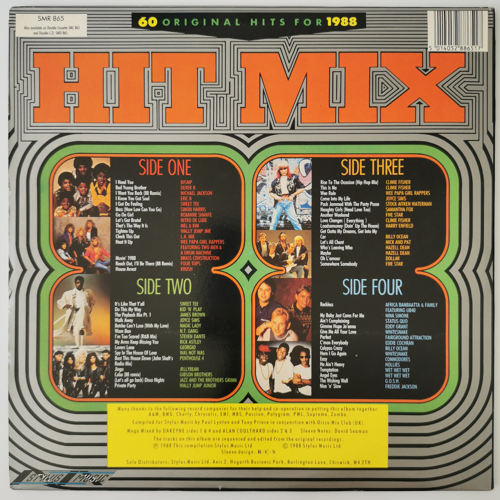 Hit Mix 88 Double Vinyl LP 1988