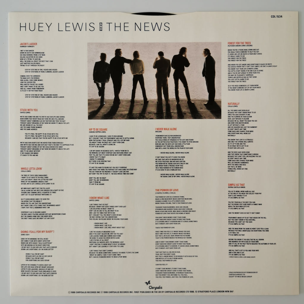 Huey Lewis & The News Fore! Vinyl LP