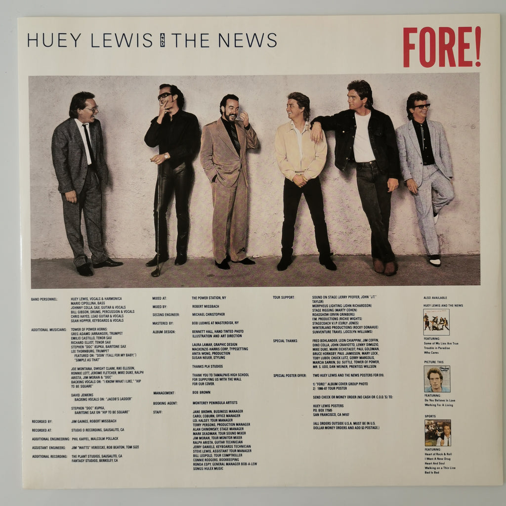Huey Lewis & The News Fore! Vinyl LP