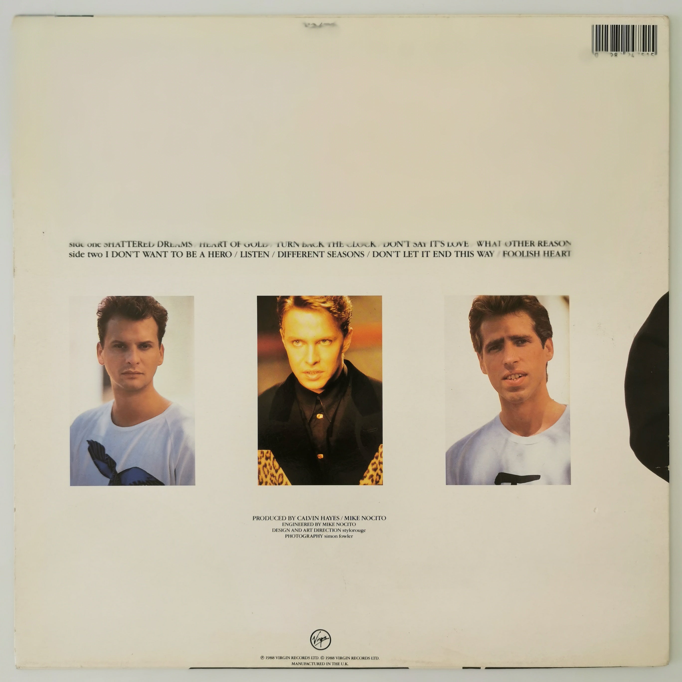 Johnny Hates Jazz Turn Back The Clock Vinyl LP
