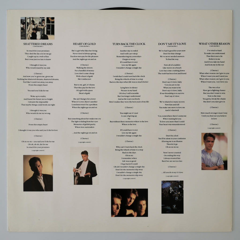 Johnny Hates Jazz Turn Back The Clock Vinyl LP