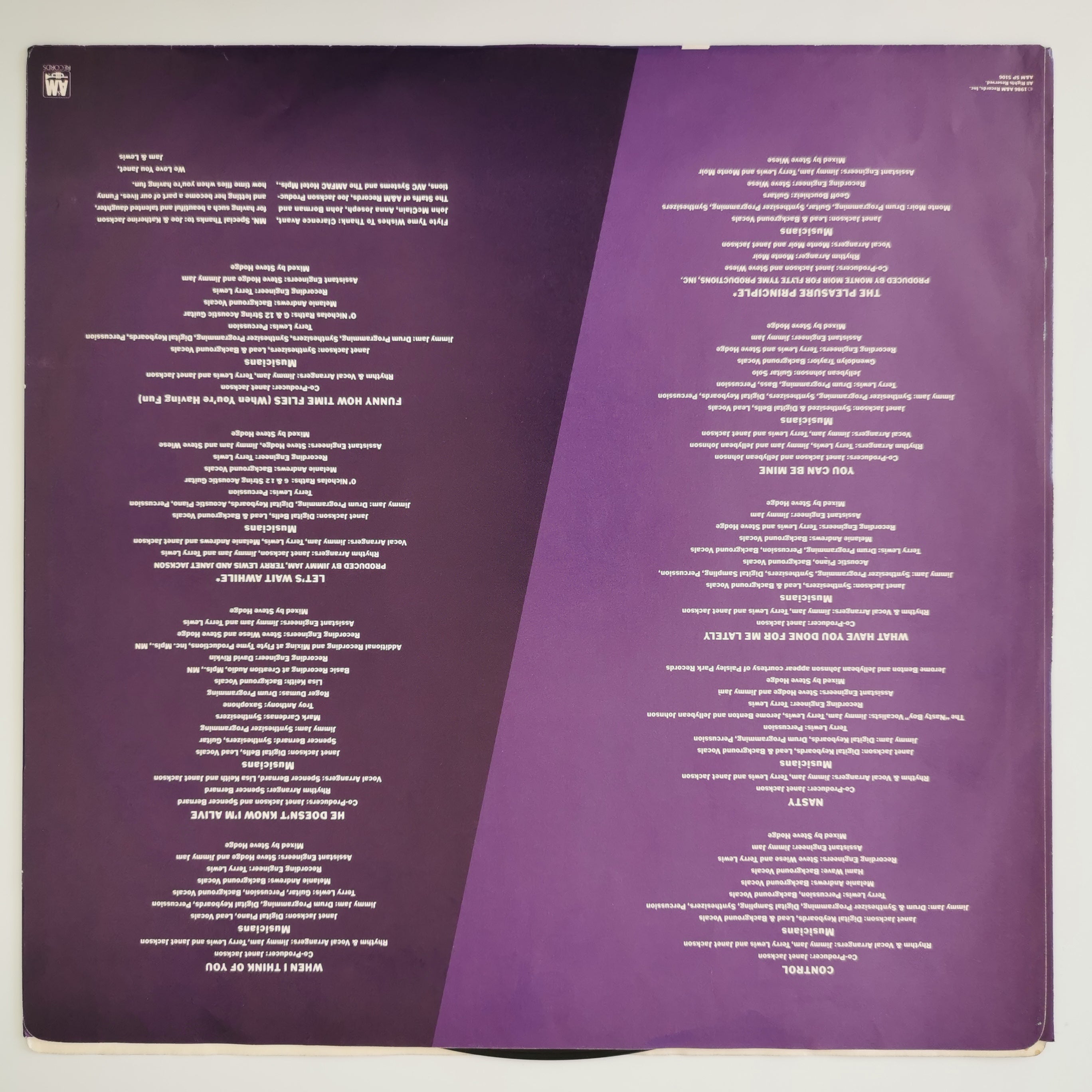 Janet Jackson – Control Vinyl LP 1986
