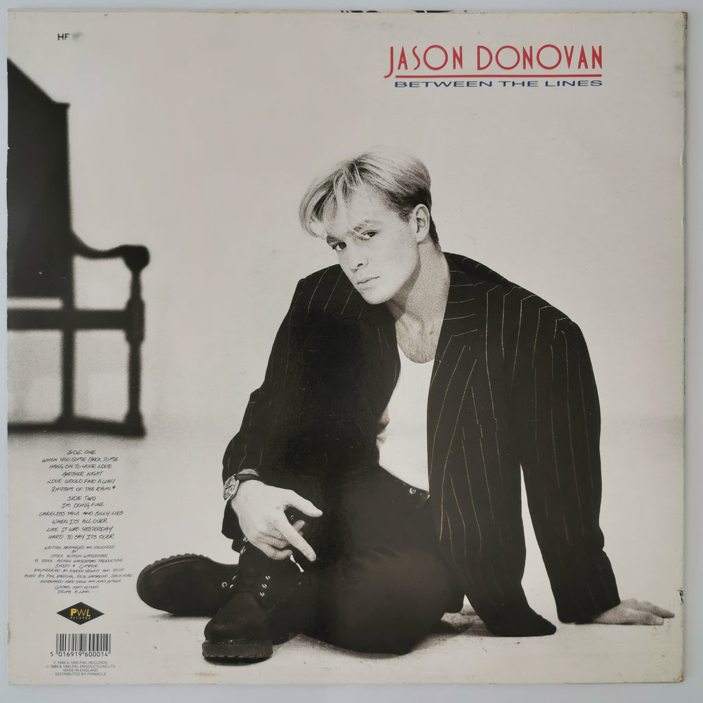 Jason Donovan – Between The Lines Vinyl LP Inc Poster