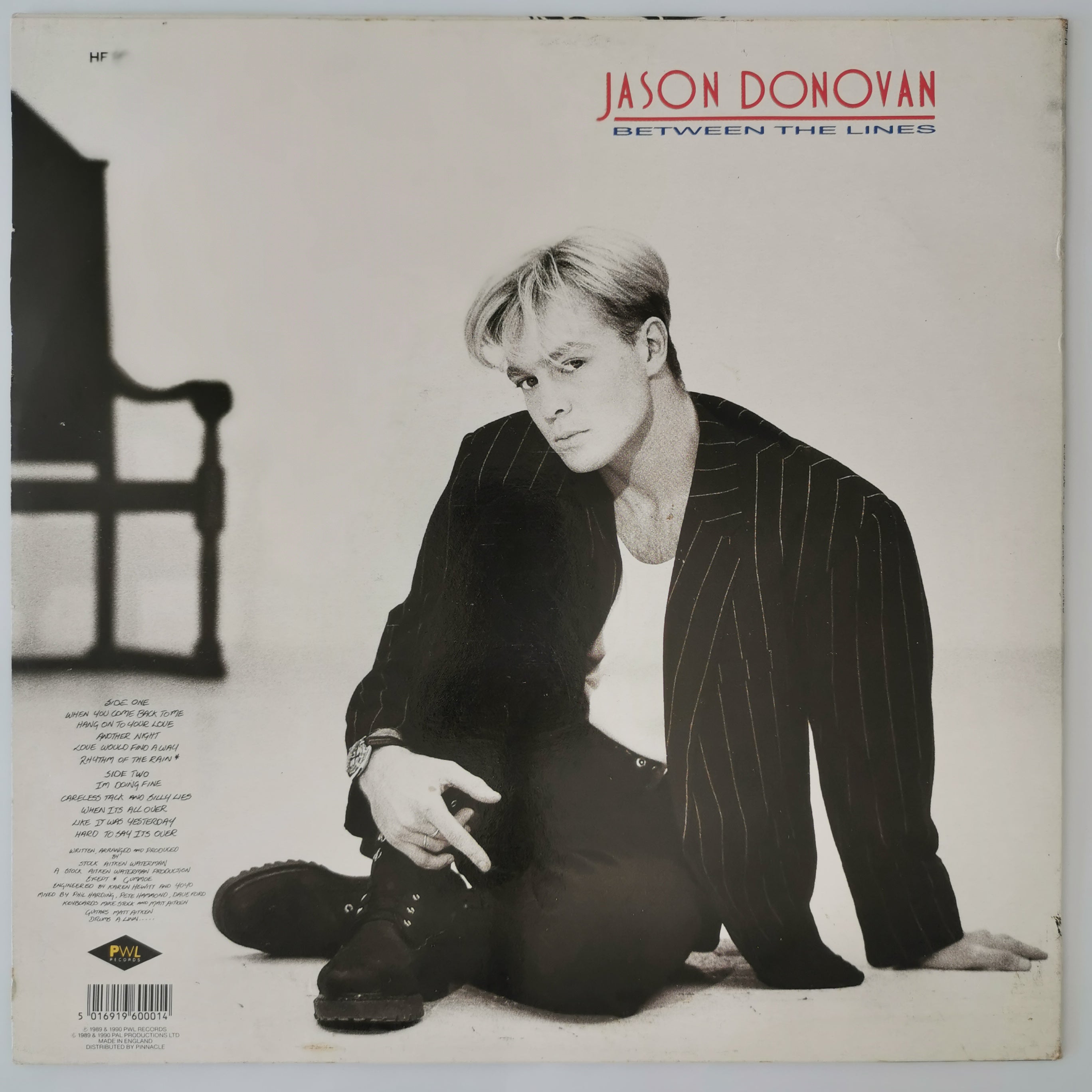 Jason Donovan – Between The Lines Vinyl LP Inc Poster