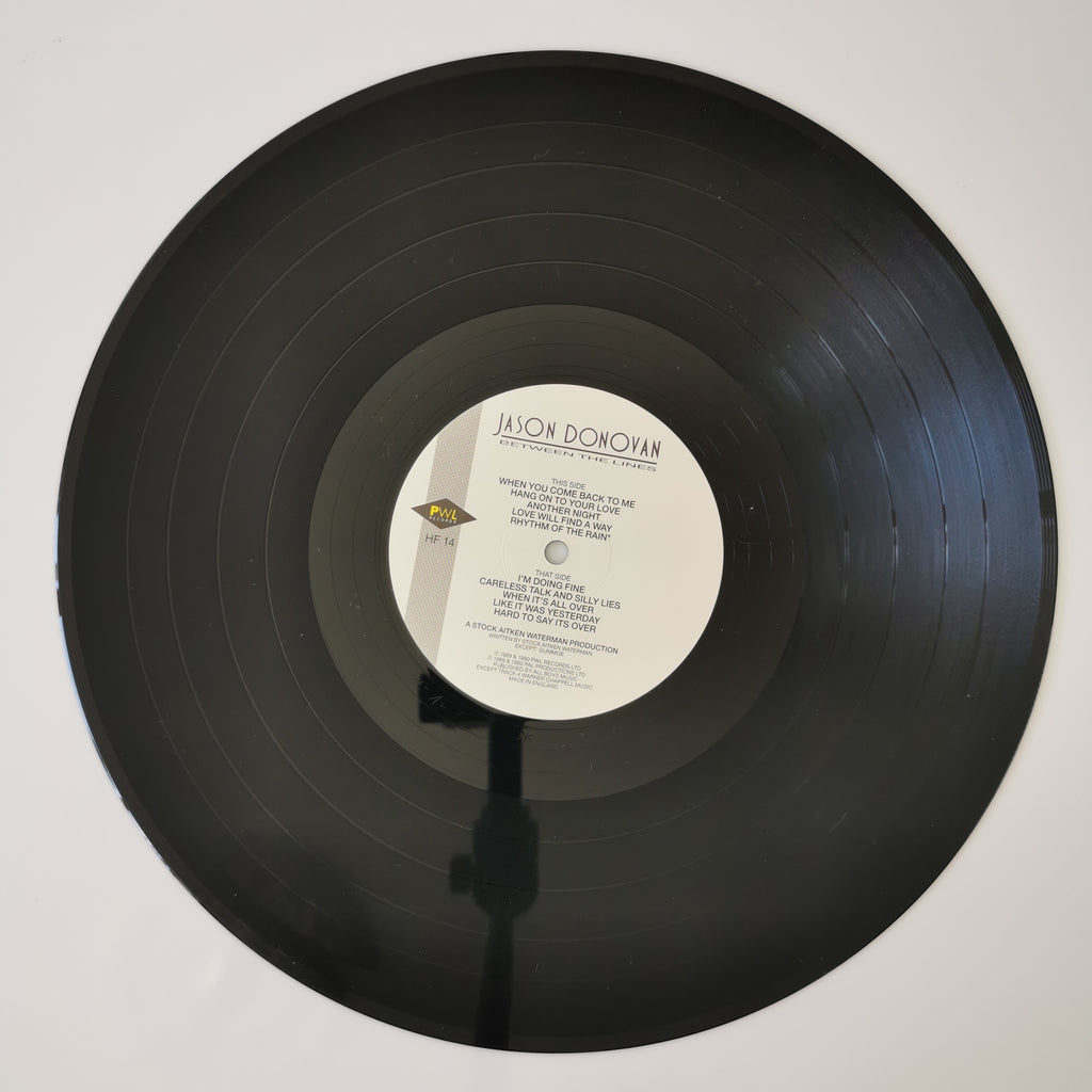 Jason Donovan – Between The Lines Vinyl LP Inc Poster