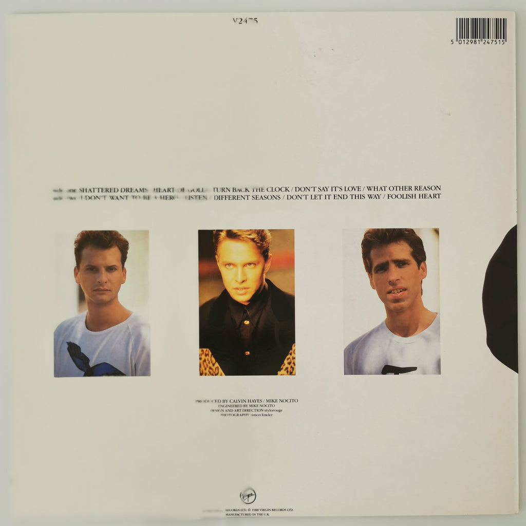 Johnny Hates Jazz Turn Back The Clock Vinyl LP