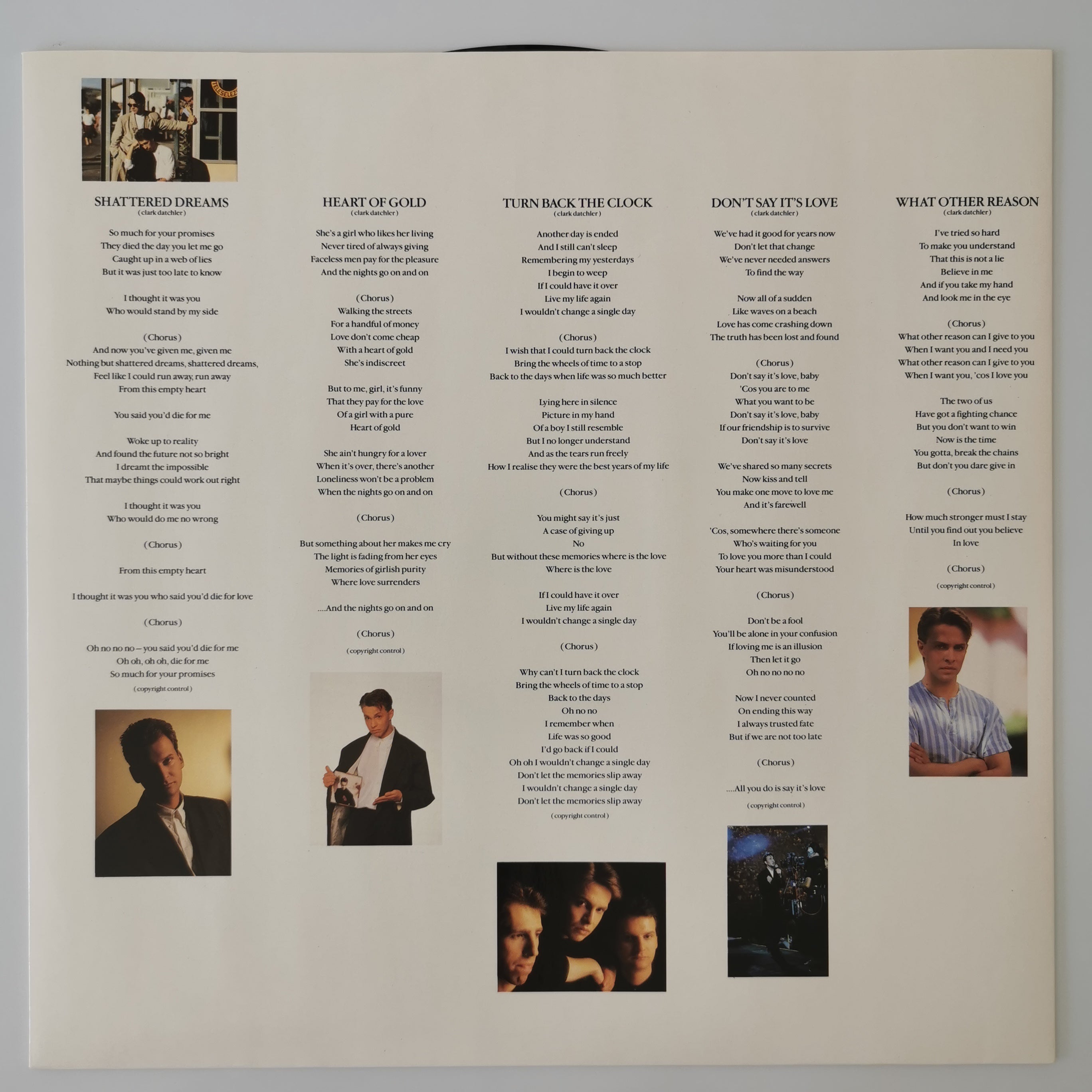 Johnny Hates Jazz Turn Back The Clock Vinyl LP
