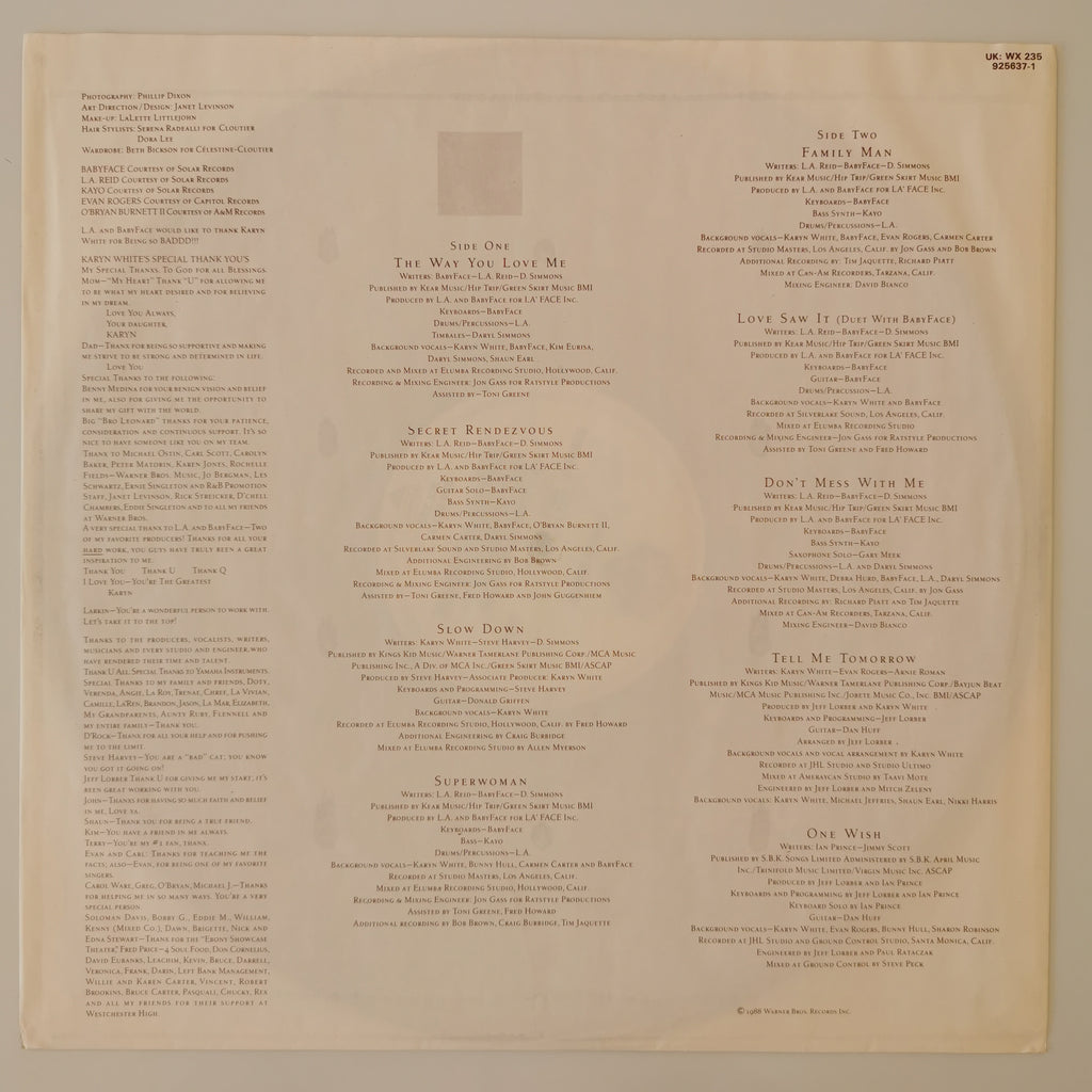 Karyn White-Karyn White Vinyl LP 1988
