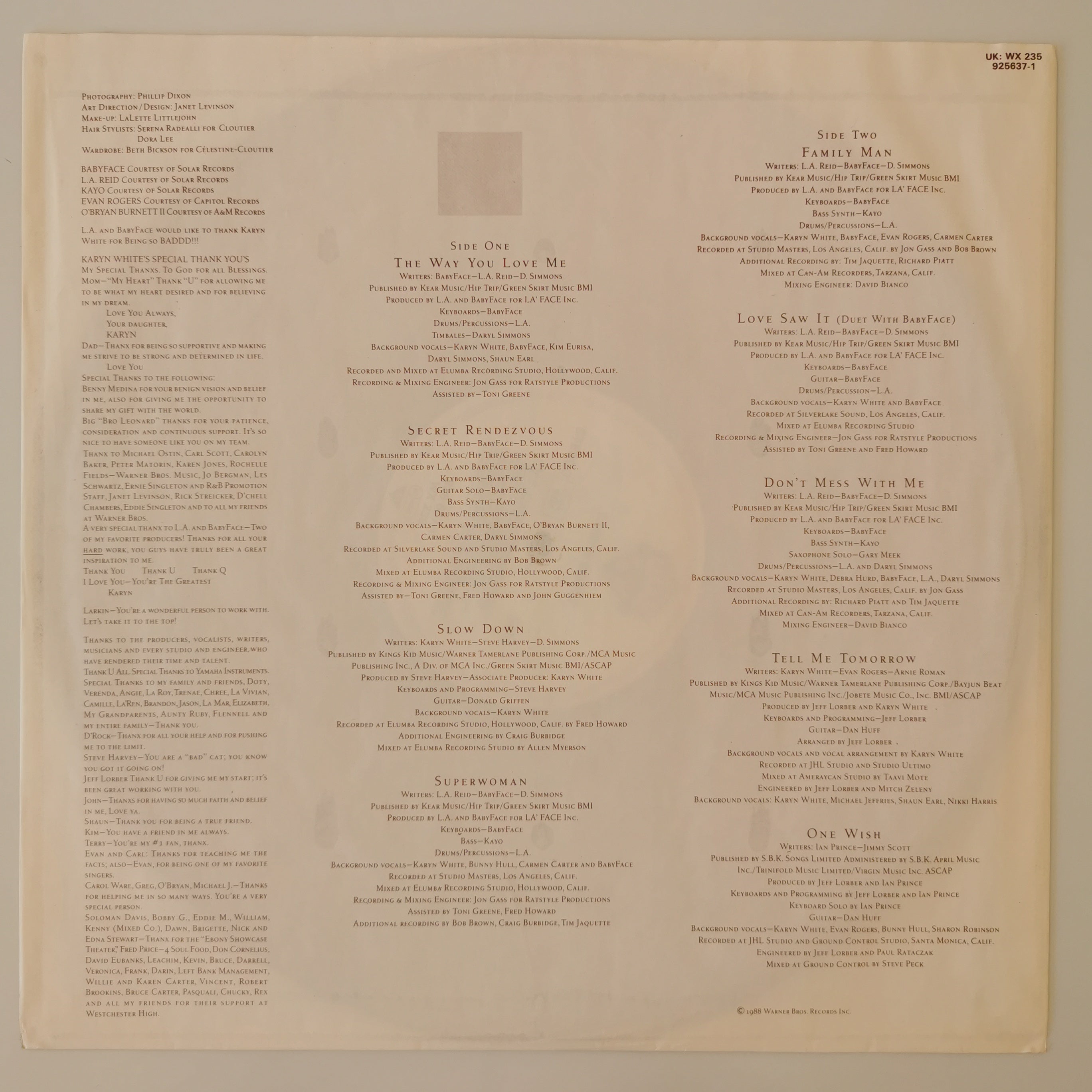 Karyn White-Karyn White Vinyl LP 1988