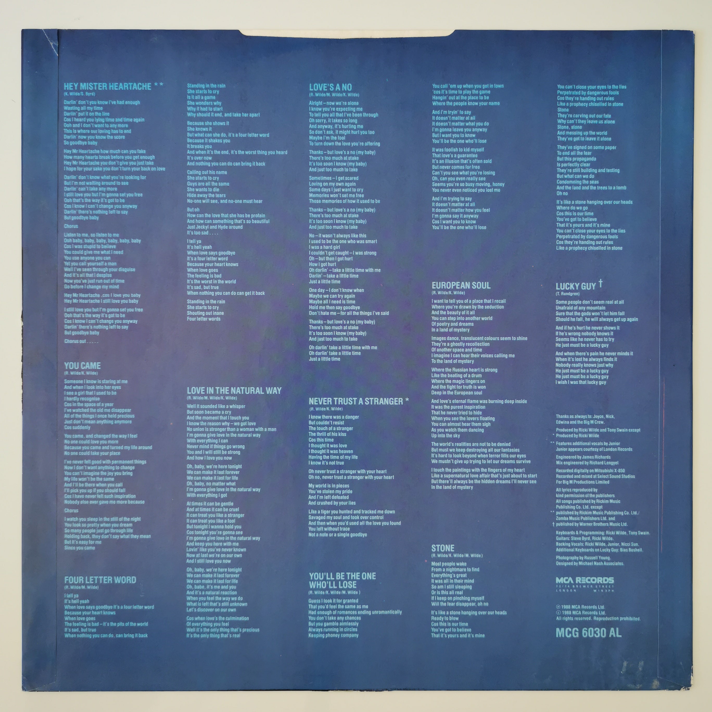 Kim Wilde – Close Vinyl LP 1988