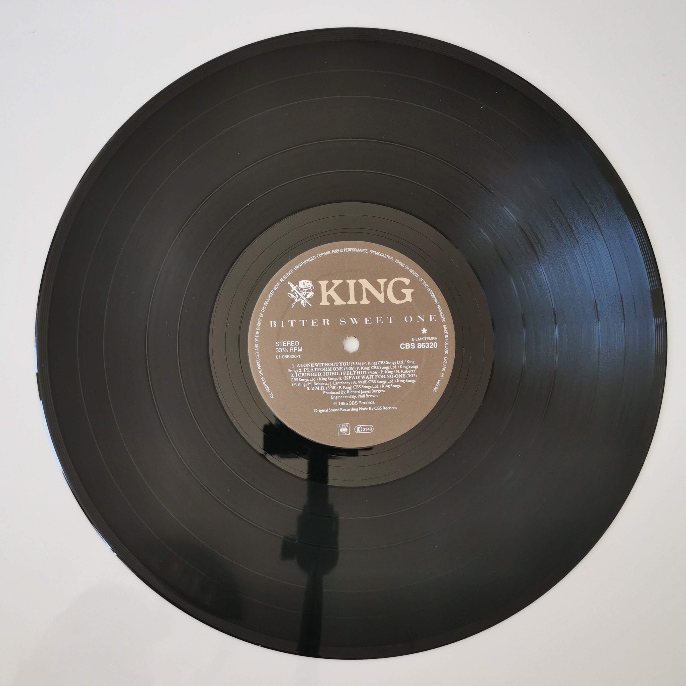 King – Bitter Sweet Vinyl LP 1985
