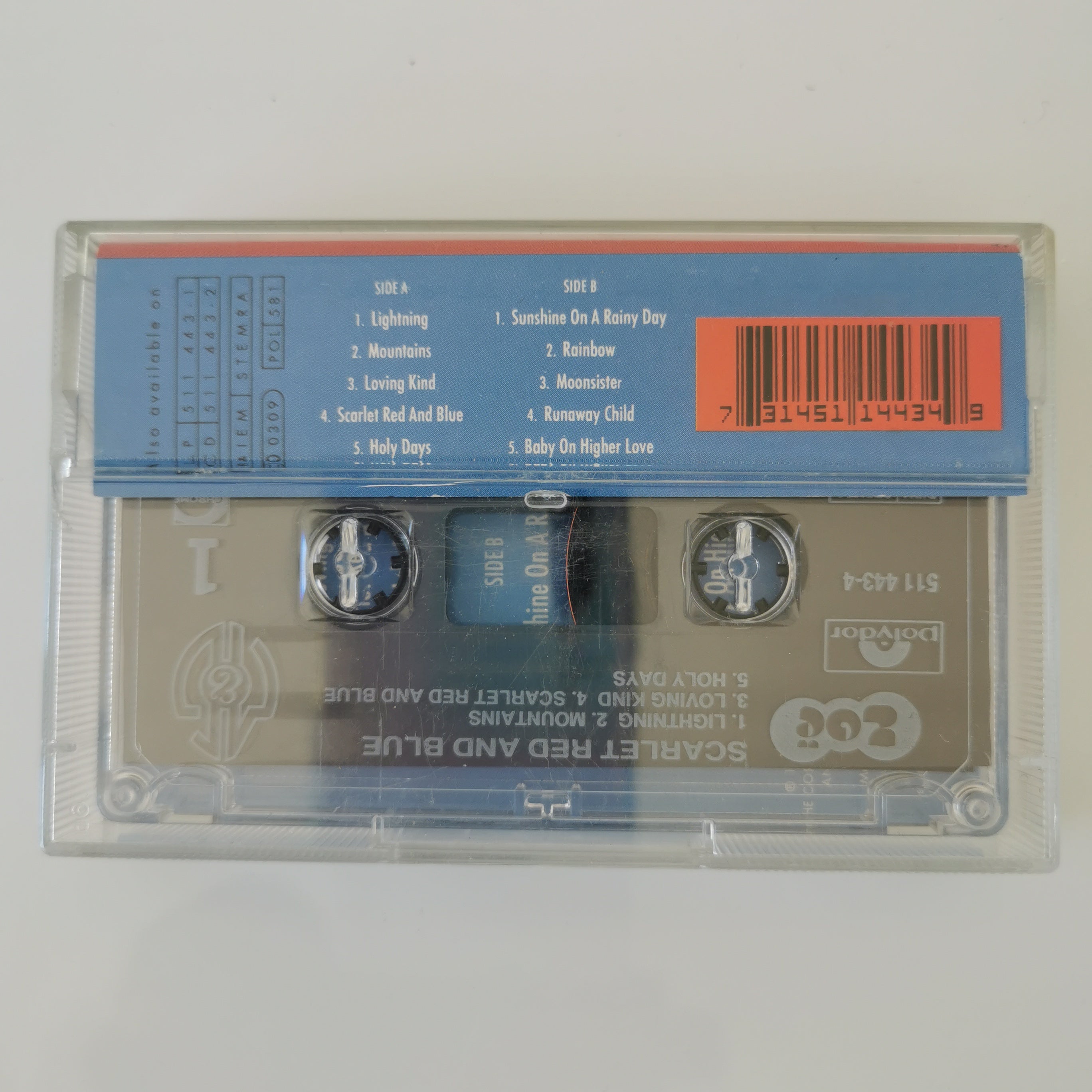 Zoë Scarlet Red And Blue Cassette Tape 1991