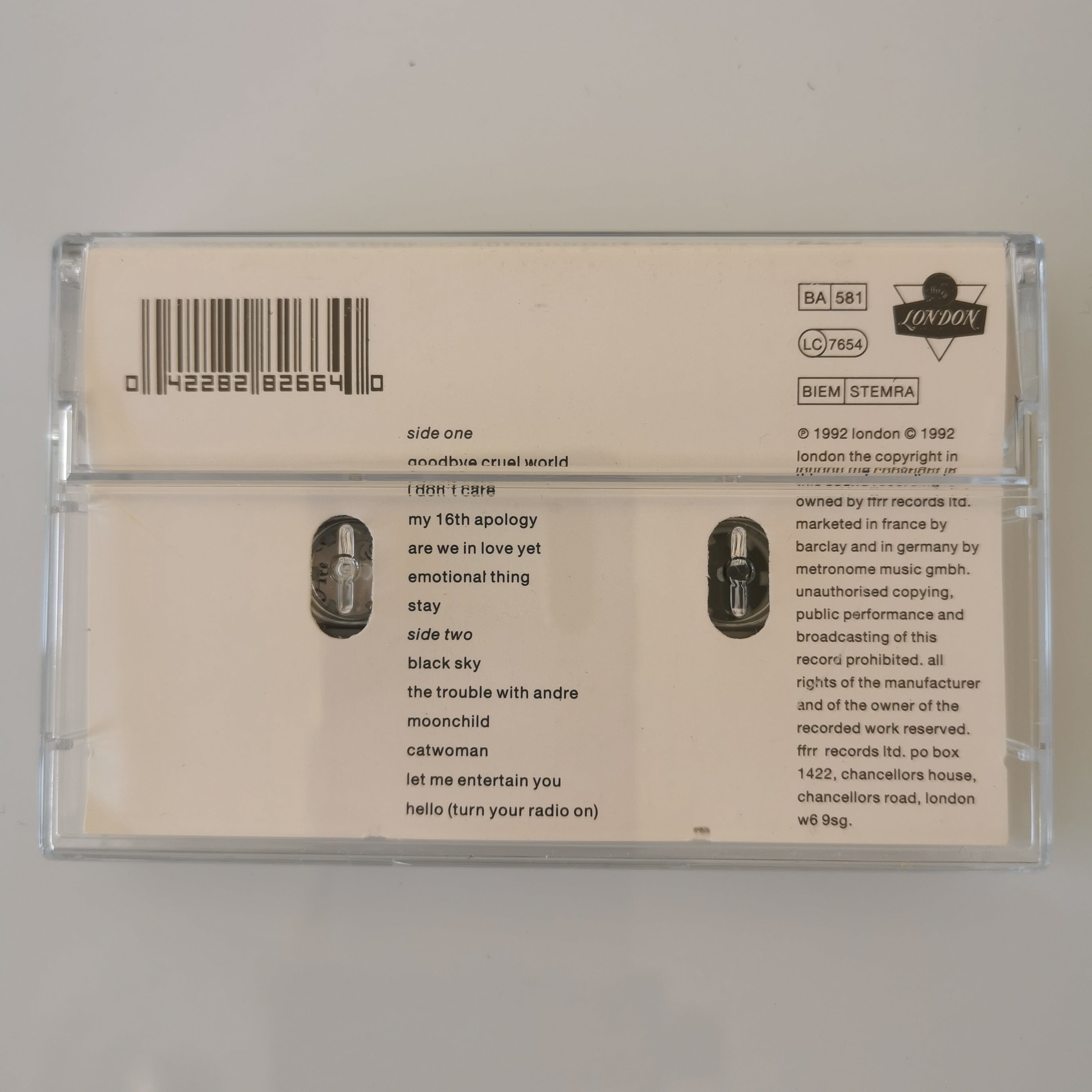 Shakespears Sister Hormonally Yours Cassette Tape 1992
