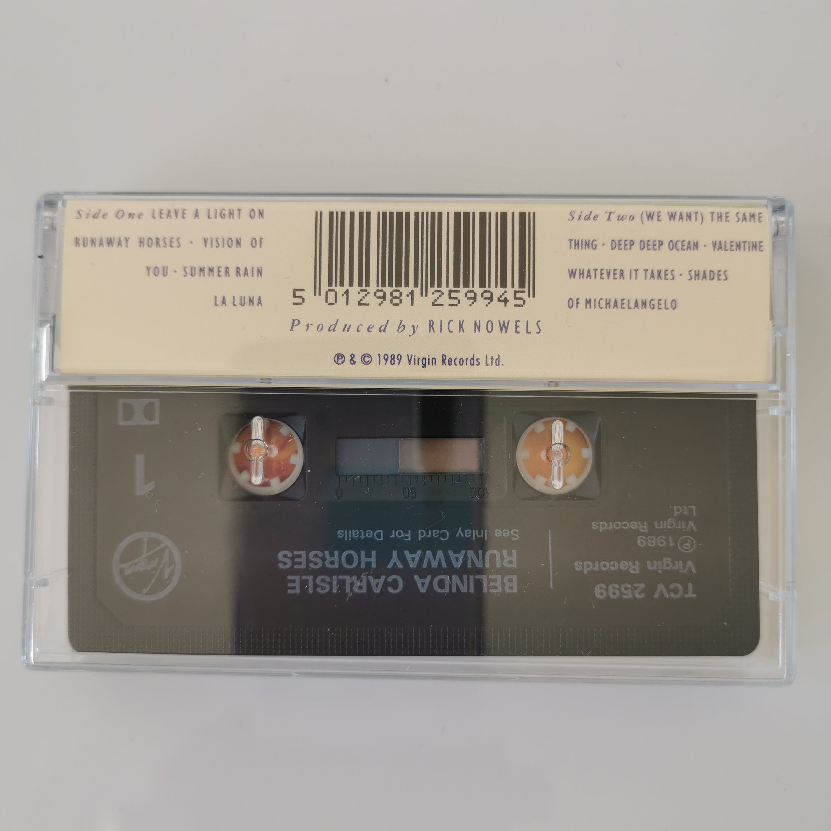 Belinda Carlisle Runaway Horses Cassette Tape 1989