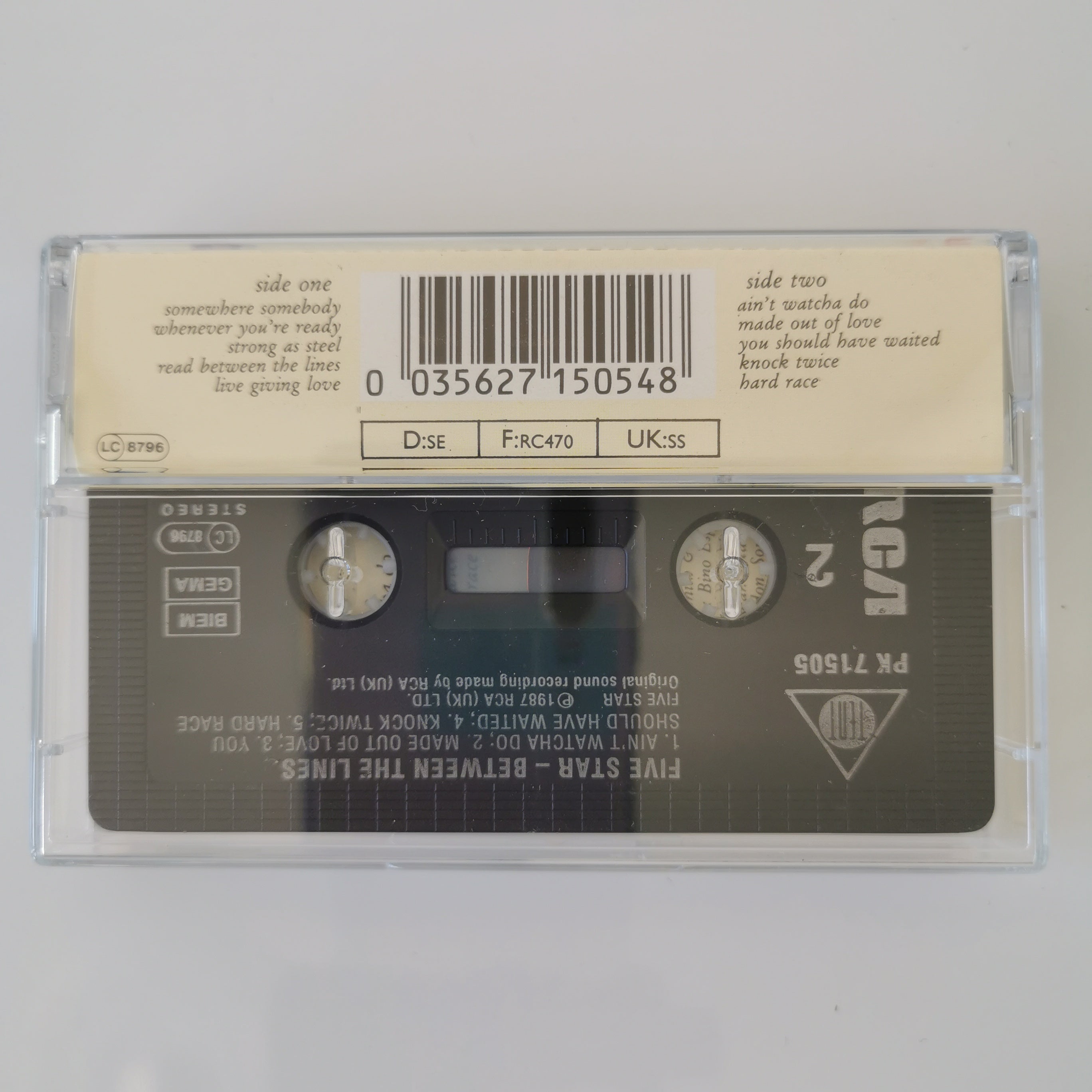 Five Star – Between The Lines Cassette Tape 1987