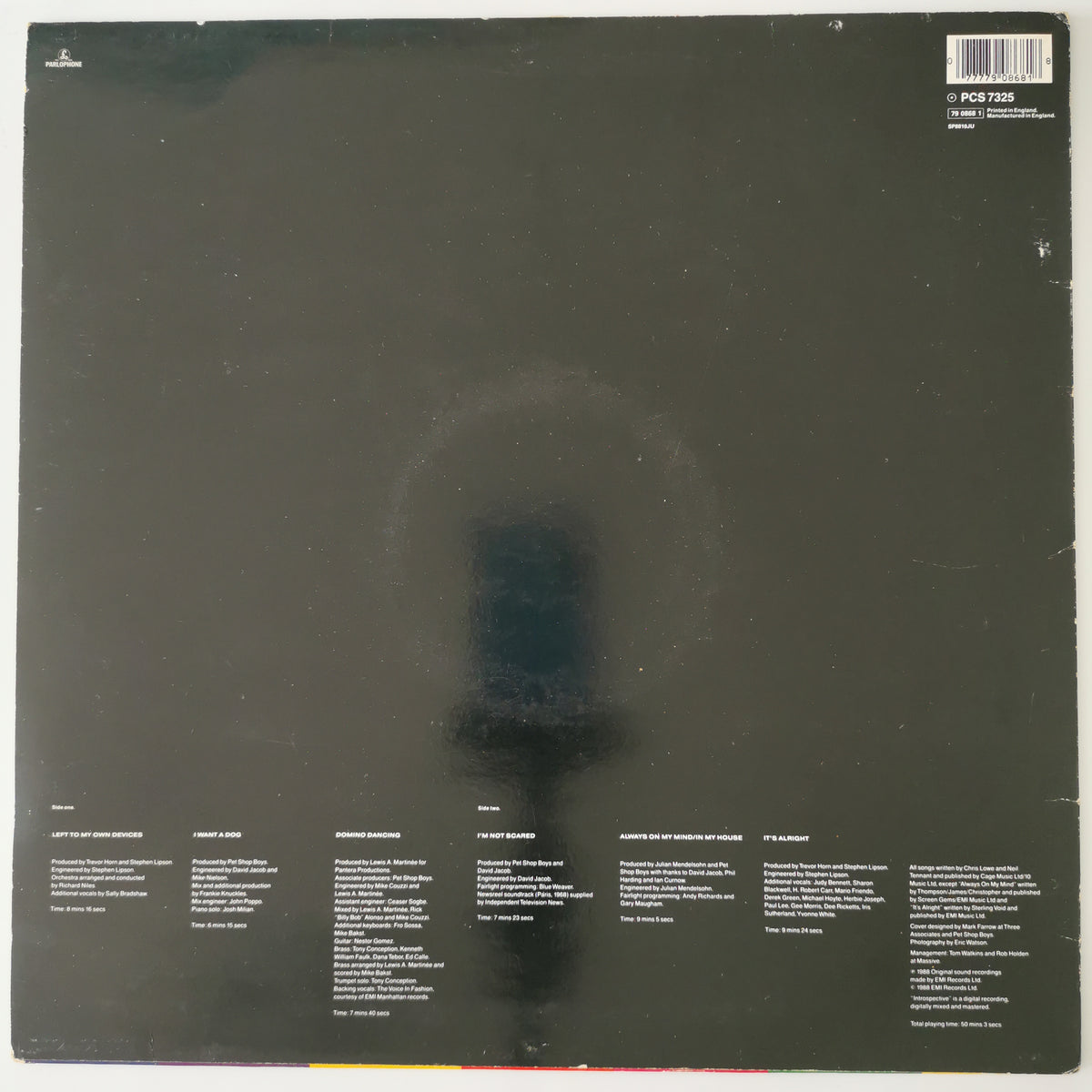 Pet Shop Boys – Introspective (1988) Vinyl LP Record