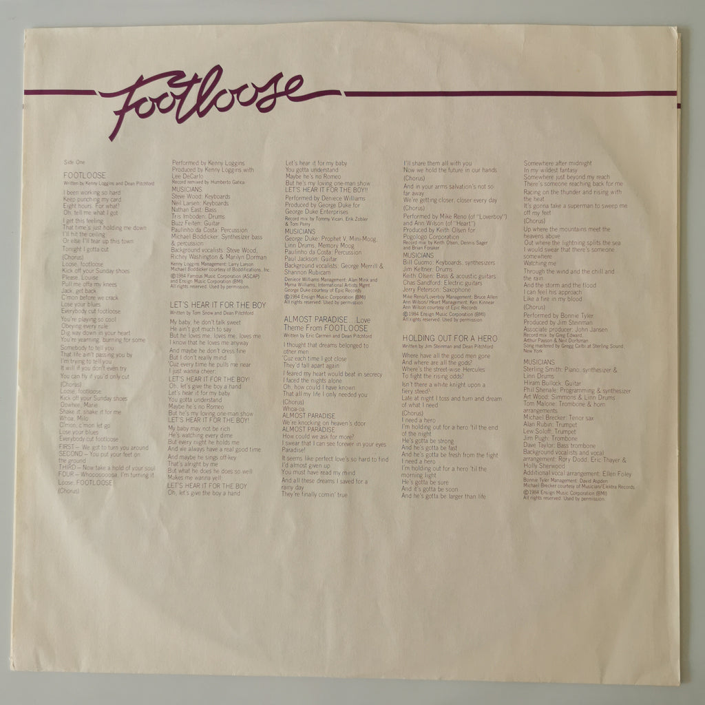 Various Artists – Footloose (1984) Vinyl LP Record
