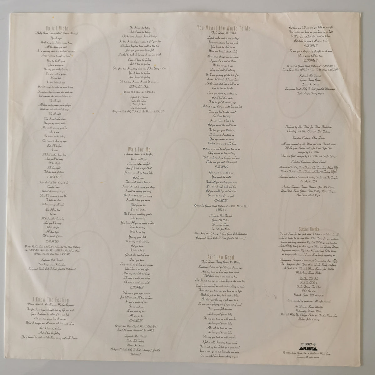 Technotronic – Pump Up the Jam (1989) Vinyl LP Record