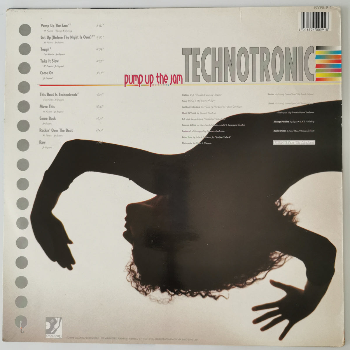 Technotronic – Pump Up the Jam (1989) Vinyl LP Record