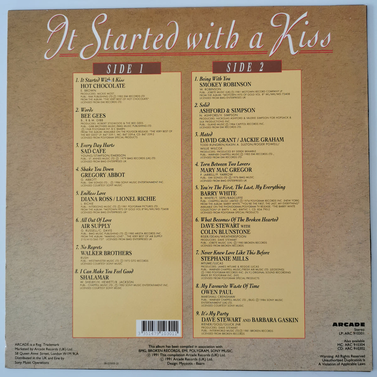 Various Artists – It Started with a Kiss Vinyl LP Record