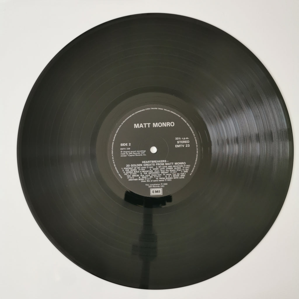 Matt Monro – Heart Breakers: 20 Golden Greats Vinyl LP Record