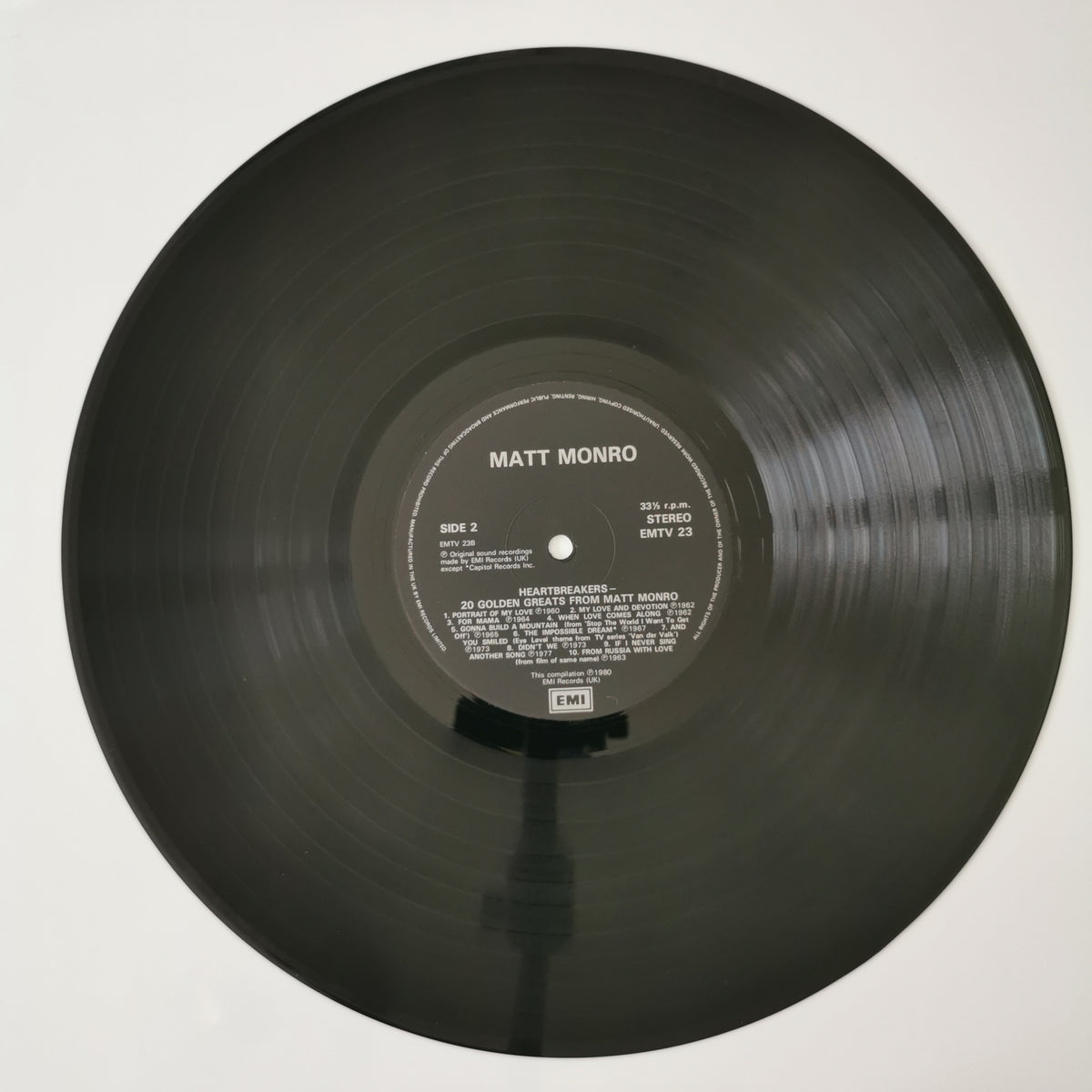 Matt Monro – Heart Breakers: 20 Golden Greats Vinyl LP Record