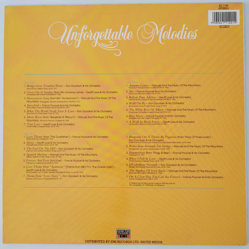 Various Artists – Unforgettable Melodies Vinyl 2LP Record