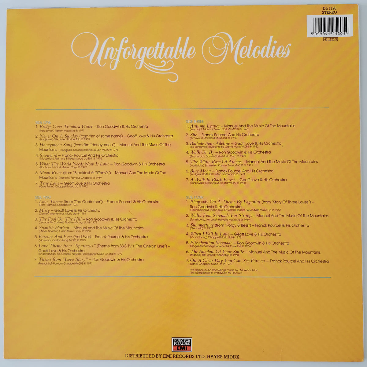Various Artists – Unforgettable Melodies Vinyl 2LP Record