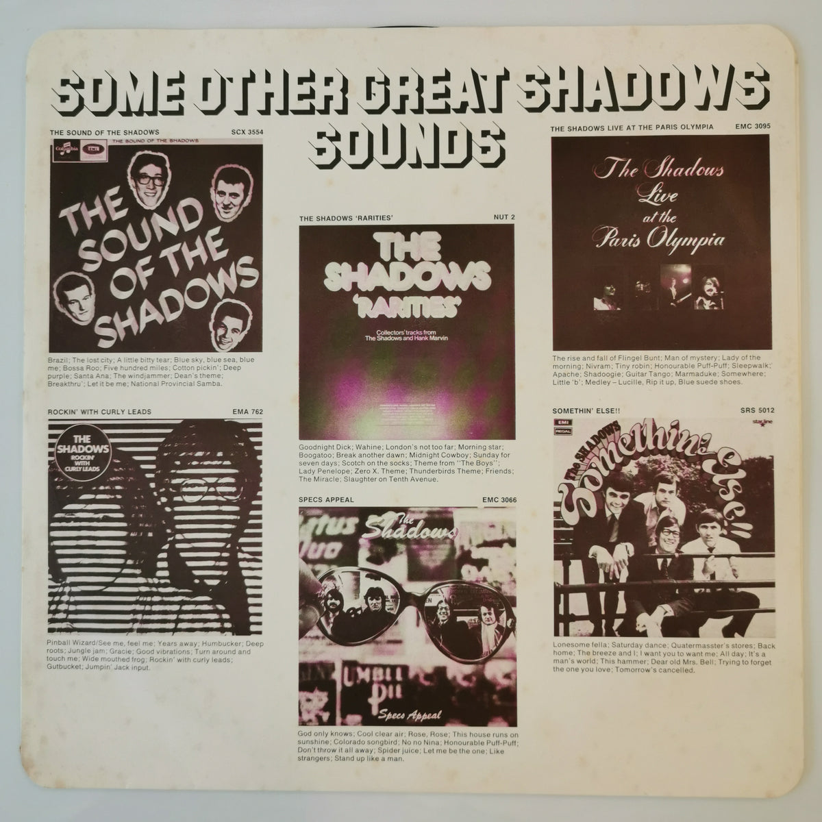 The Shadows – 20 Golden Greats (1977) Vinyl LP Record