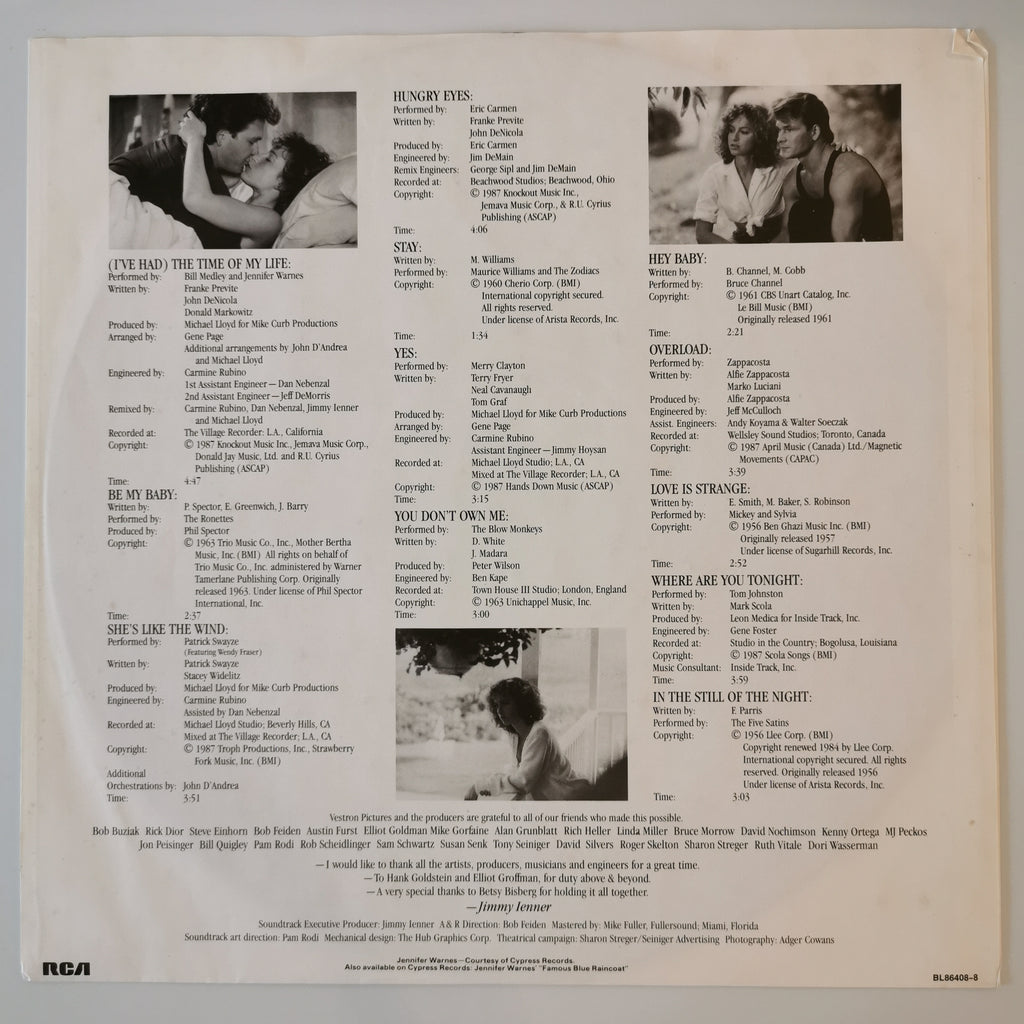 Various Artists – Dirty Dancing (1987) Vinyl LP Record