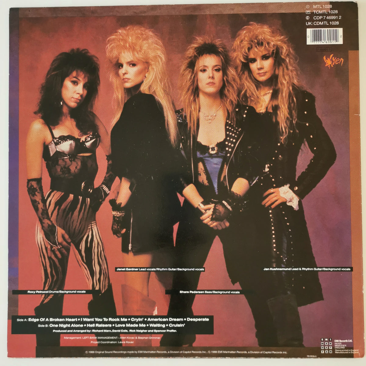 Vixen – Vixen (1988) Vinyl LP Record