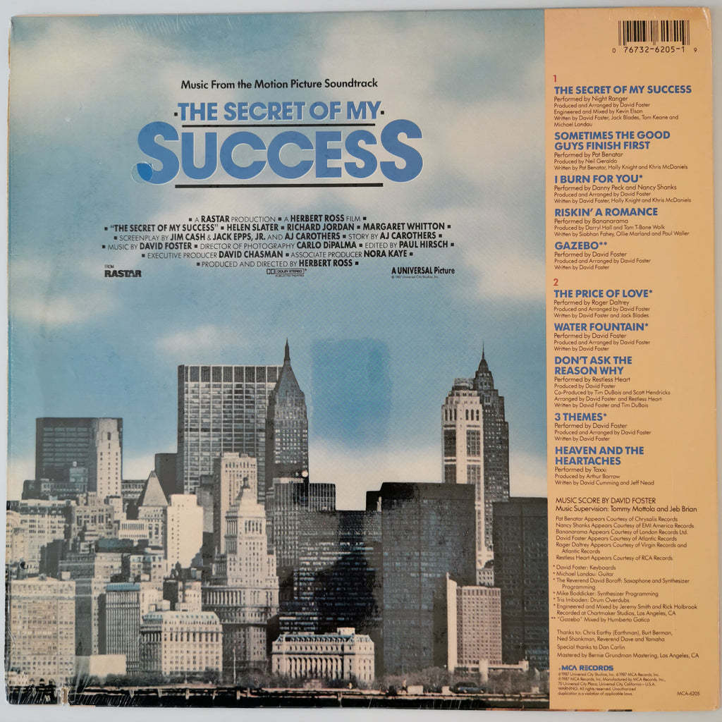 Various Artists – The Secret of My Success (1987) Vinyl LP Record