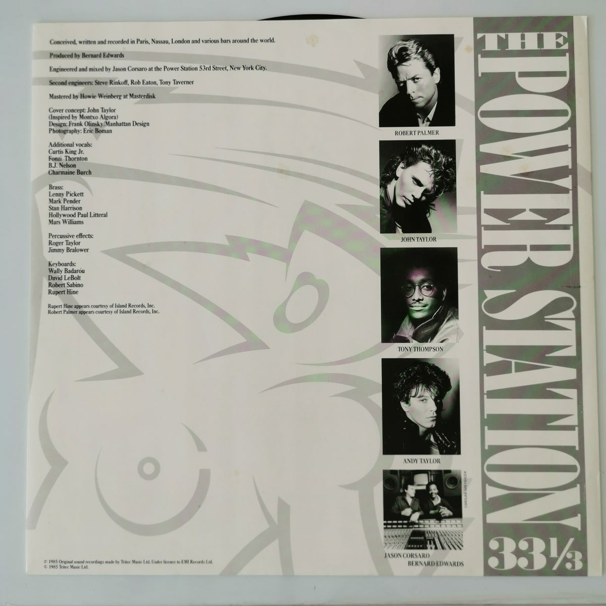 The Power Station – The Power Station (1985) Vinyl LP Record