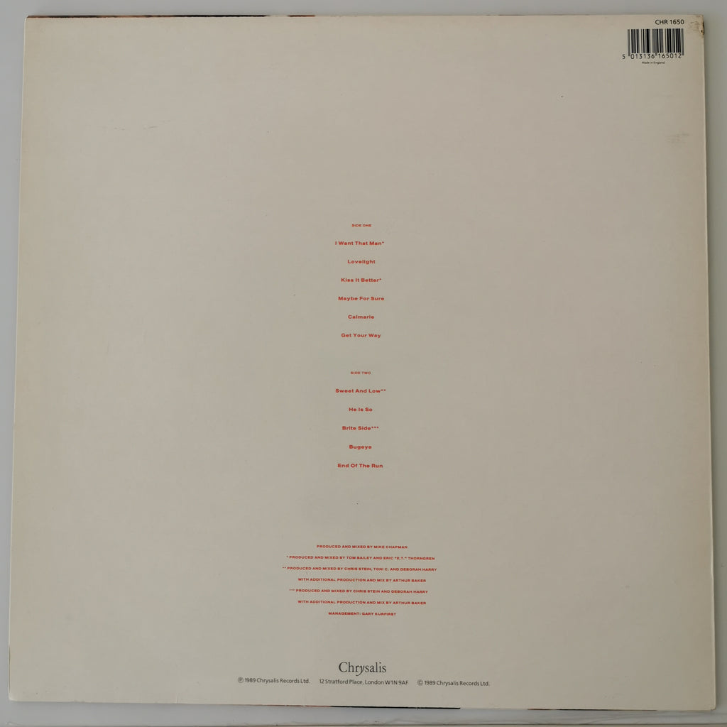 Deborah Harry – Def, Dumb & Blonde (1989) Vinyl LP Record