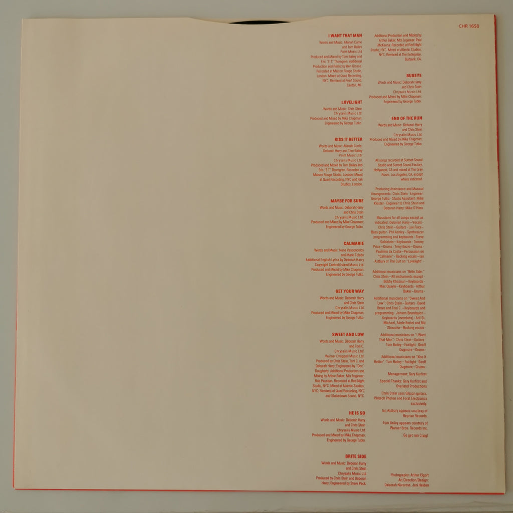 Deborah Harry – Def, Dumb & Blonde (1989) Vinyl LP Record