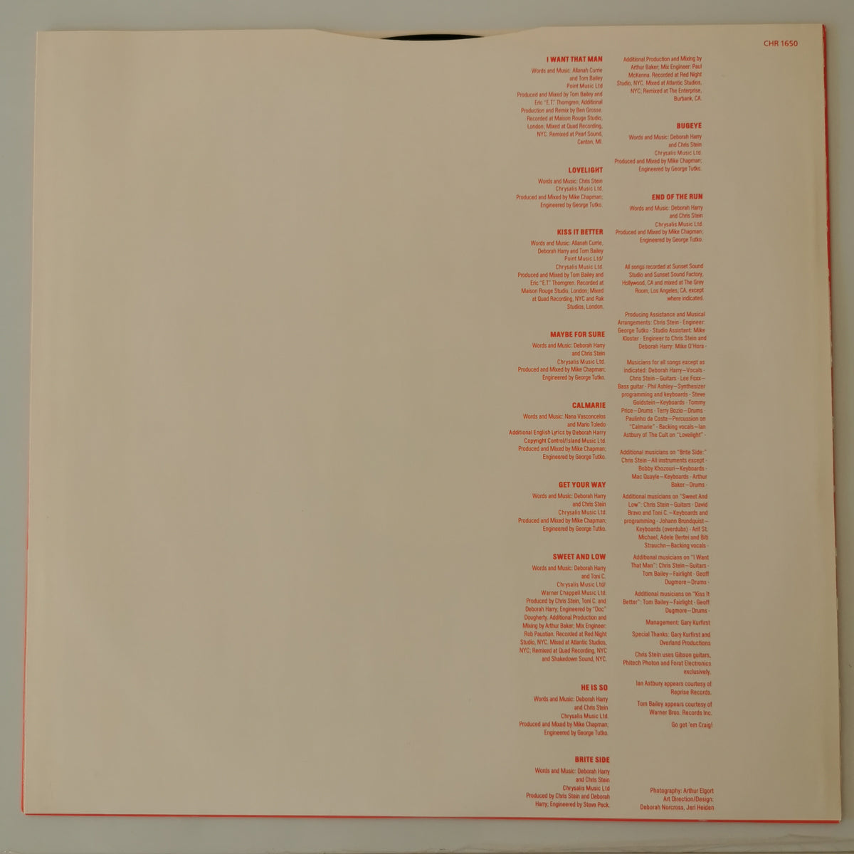 Deborah Harry – Def, Dumb & Blonde (1989) Vinyl LP Record